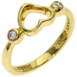 Tiffany & Co. Heart 2P Diamond Ring, 18K Yellow Gold, Women's, TIFFANY