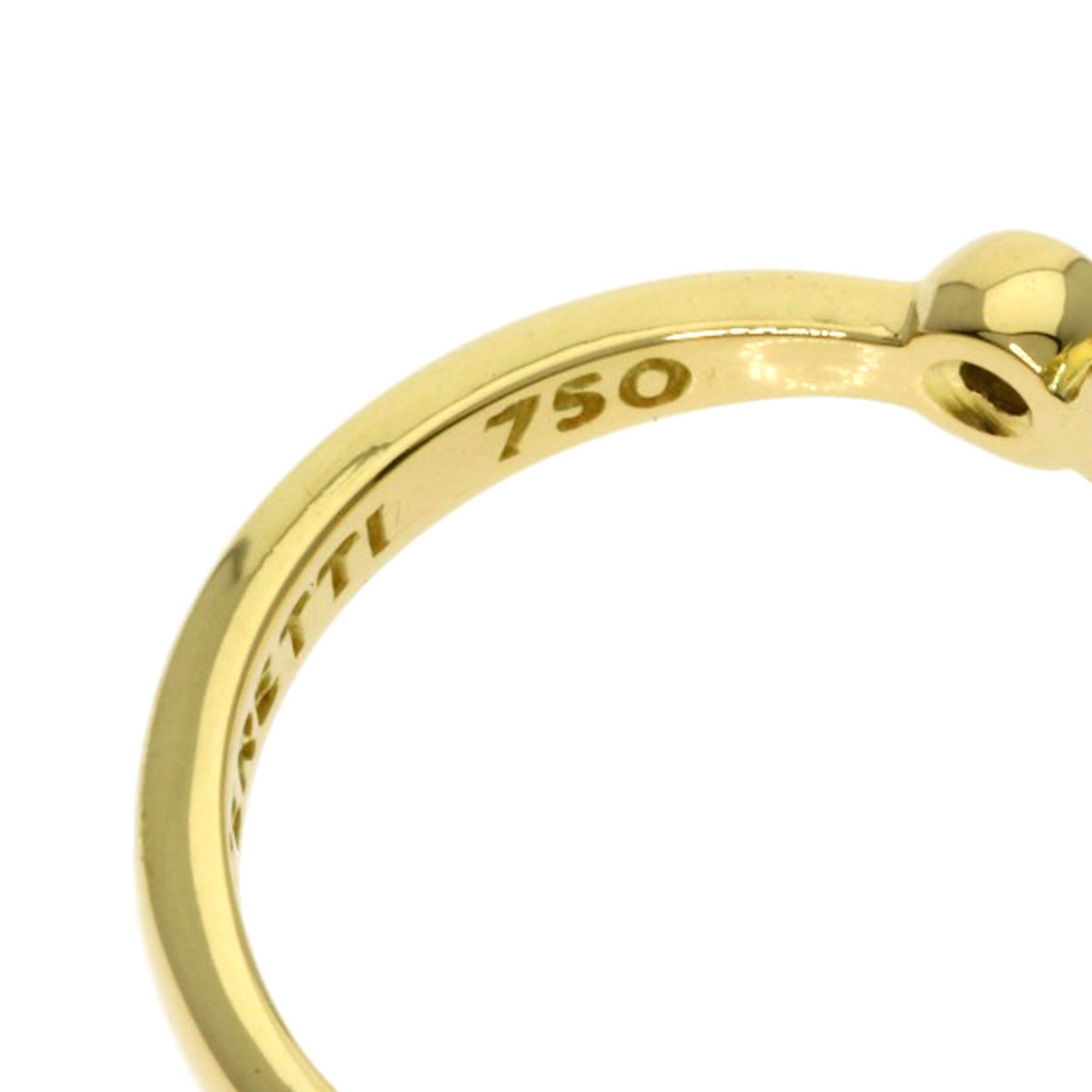 Tiffany & Co. Heart 2P Diamond Ring, 18K Yellow Gold, Women's, TIFFANY