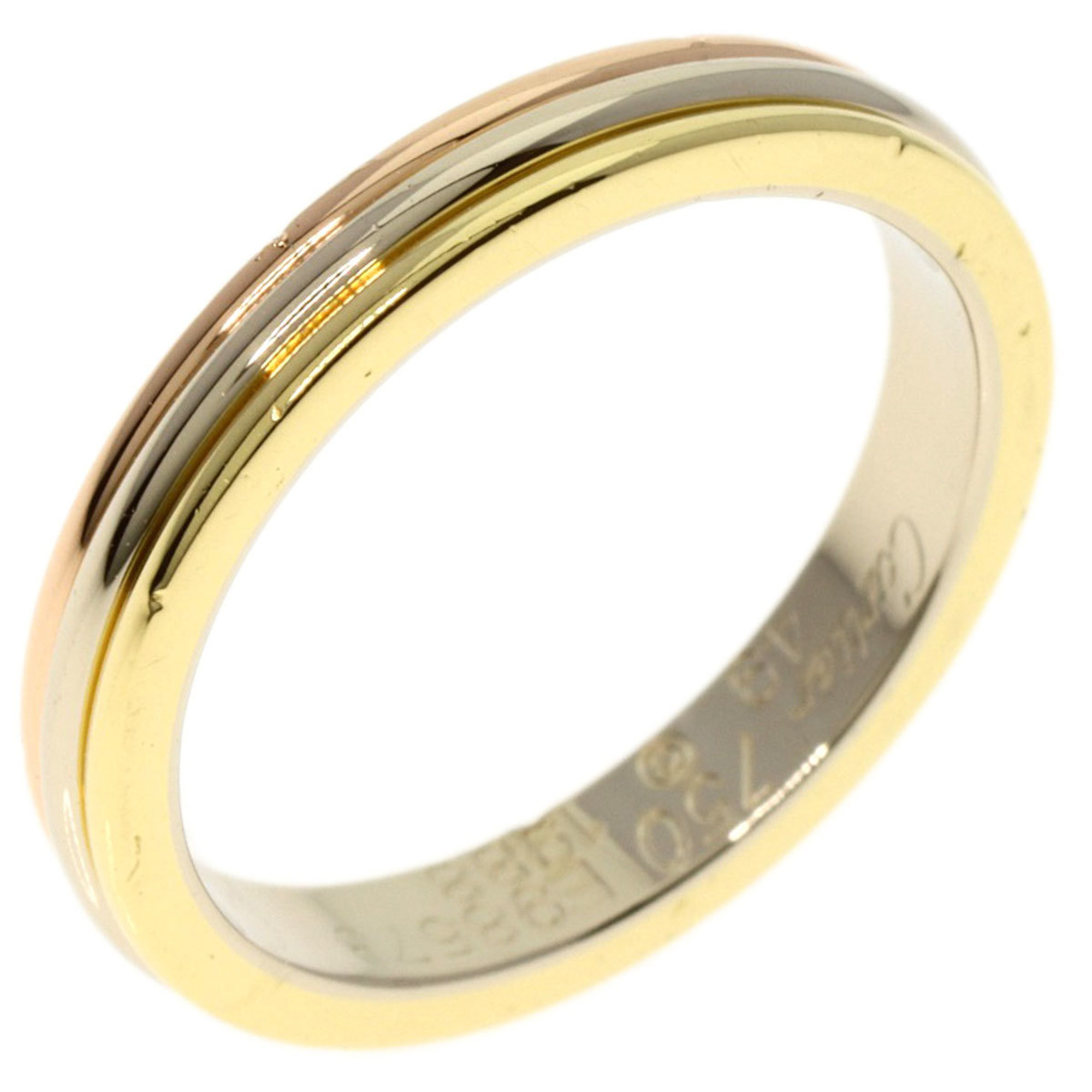 Cartier Trinity Wedding #49 Ring, K18 Yellow Gold, K18PG, K18WG, Women's, CARTIER