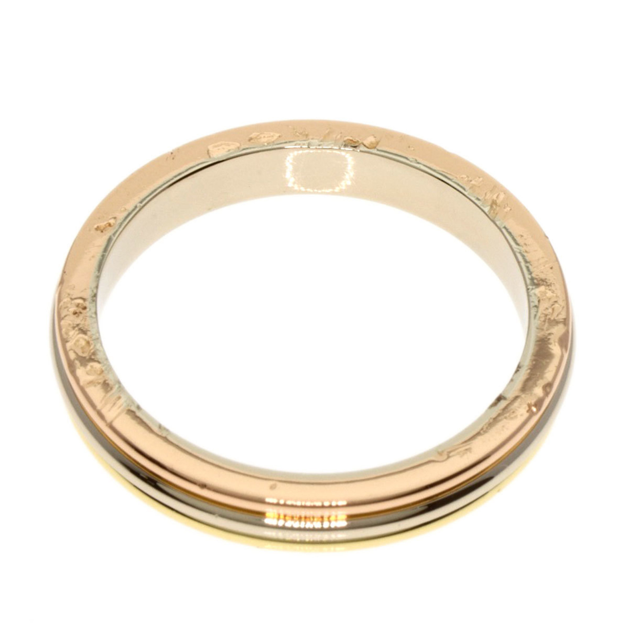 Cartier Trinity Wedding #49 Ring, K18 Yellow Gold, K18PG, K18WG, Women's, CARTIER