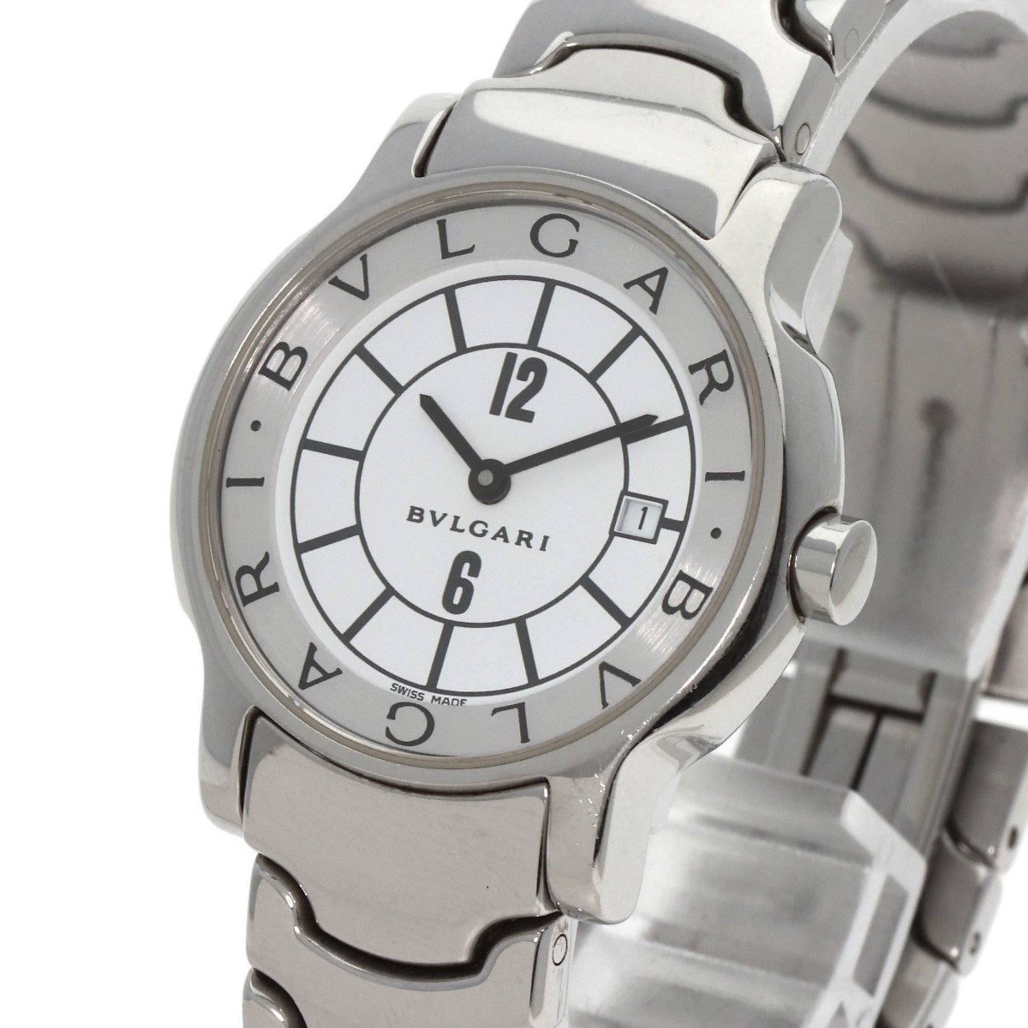 BVLGARI ST29S Solotempo Watch Stainless Steel SS Ladies