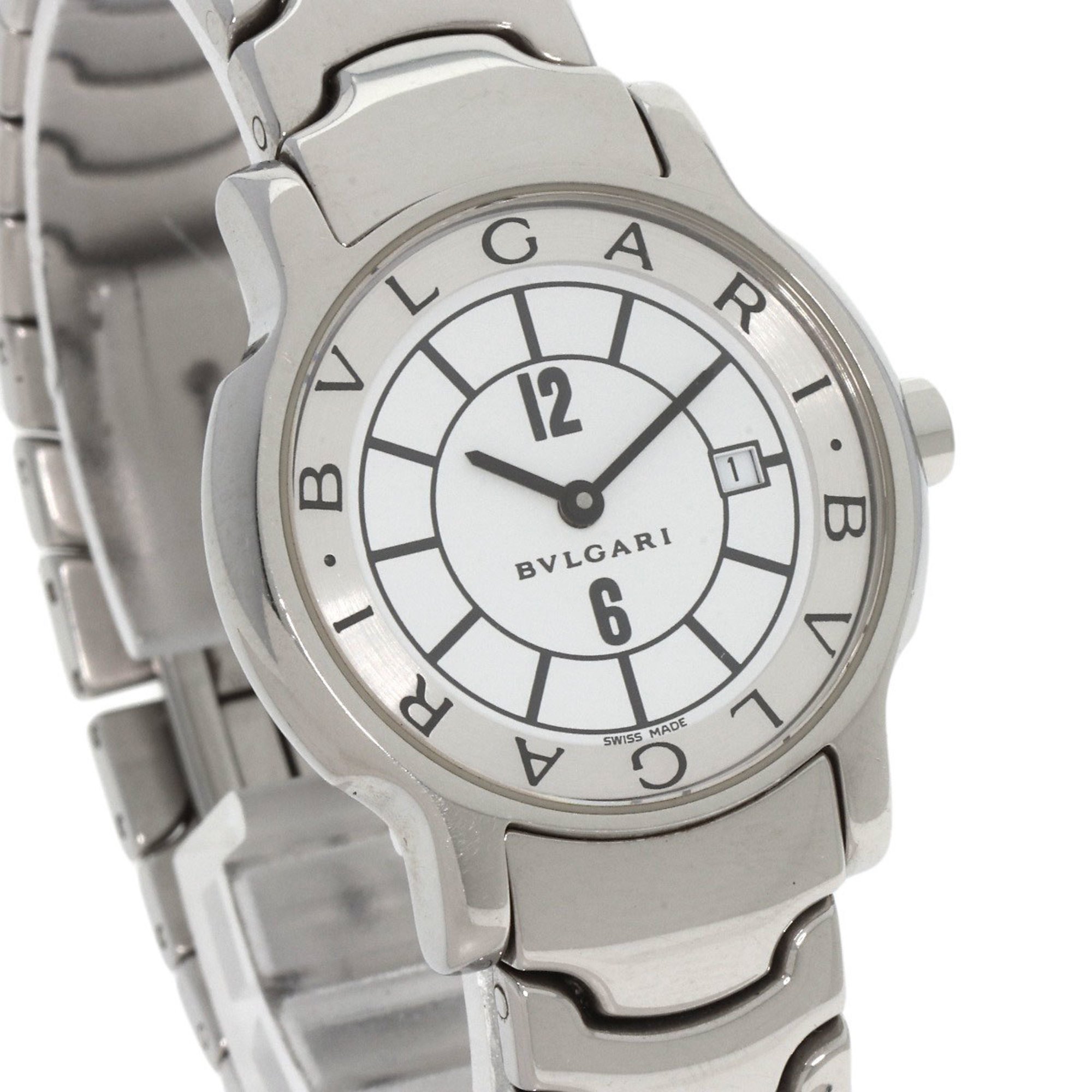 BVLGARI ST29S Solotempo Watch Stainless Steel SS Ladies