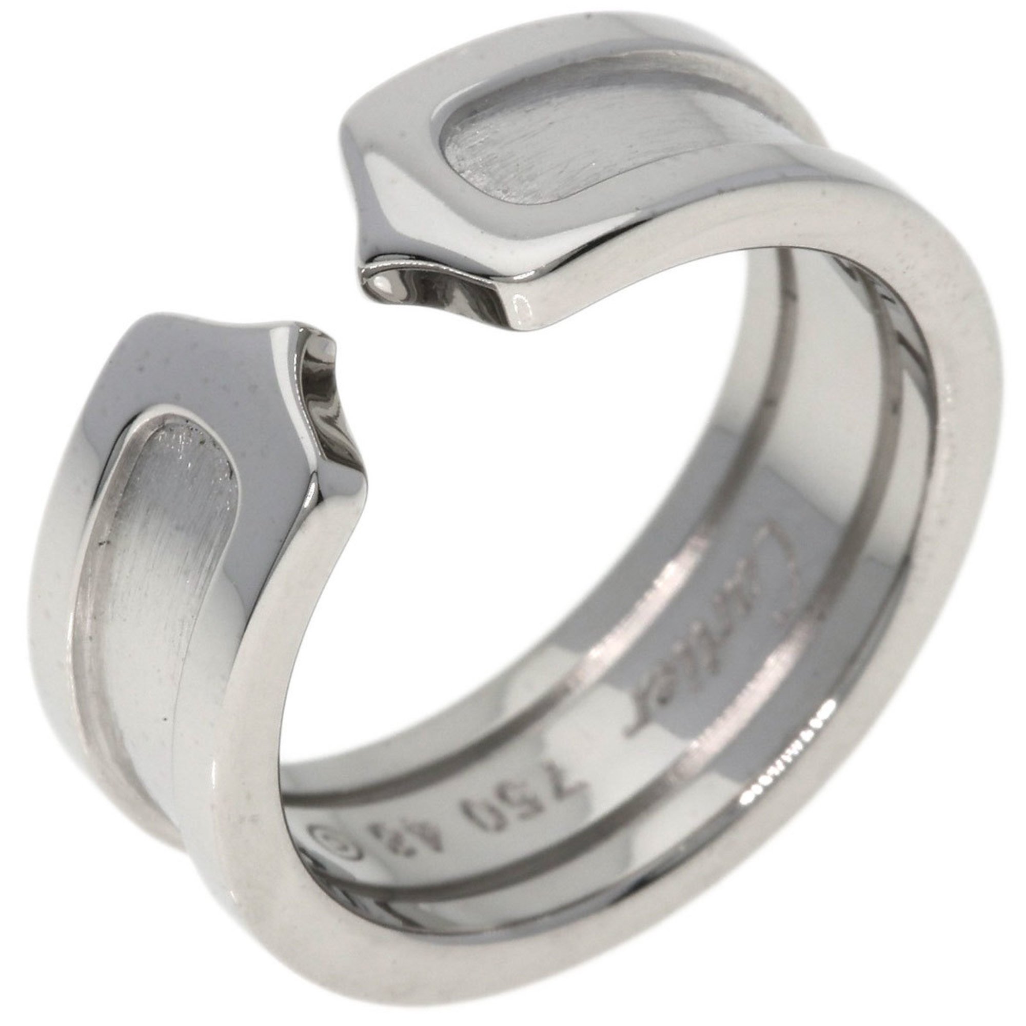 Cartier C2 Ring #48 Ring, 18K White Gold, Women's, CARTIER