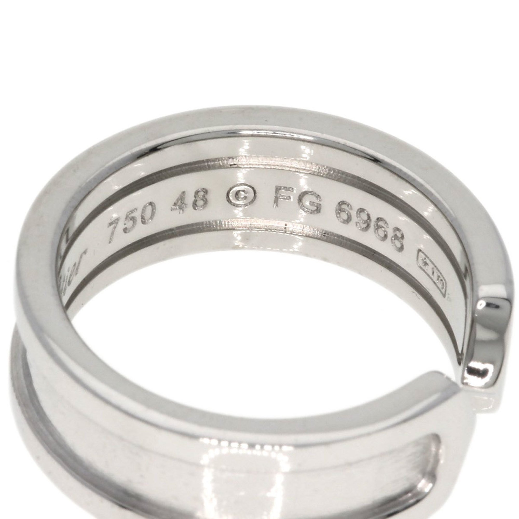 Cartier C2 Ring #48 Ring, 18K White Gold, Women's, CARTIER