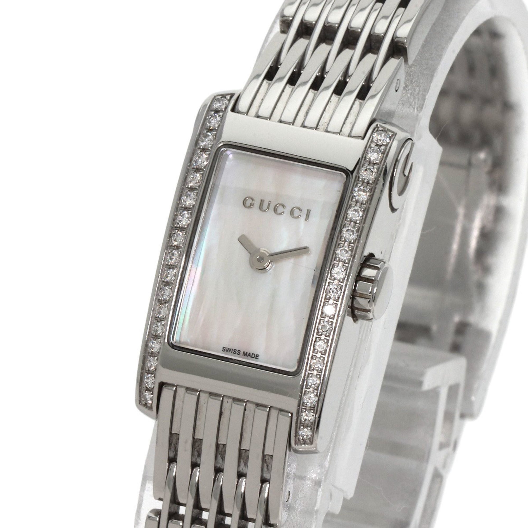 Gucci 8600L G Metro Diamond Watch Stainless Steel SS Ladies GUCCI