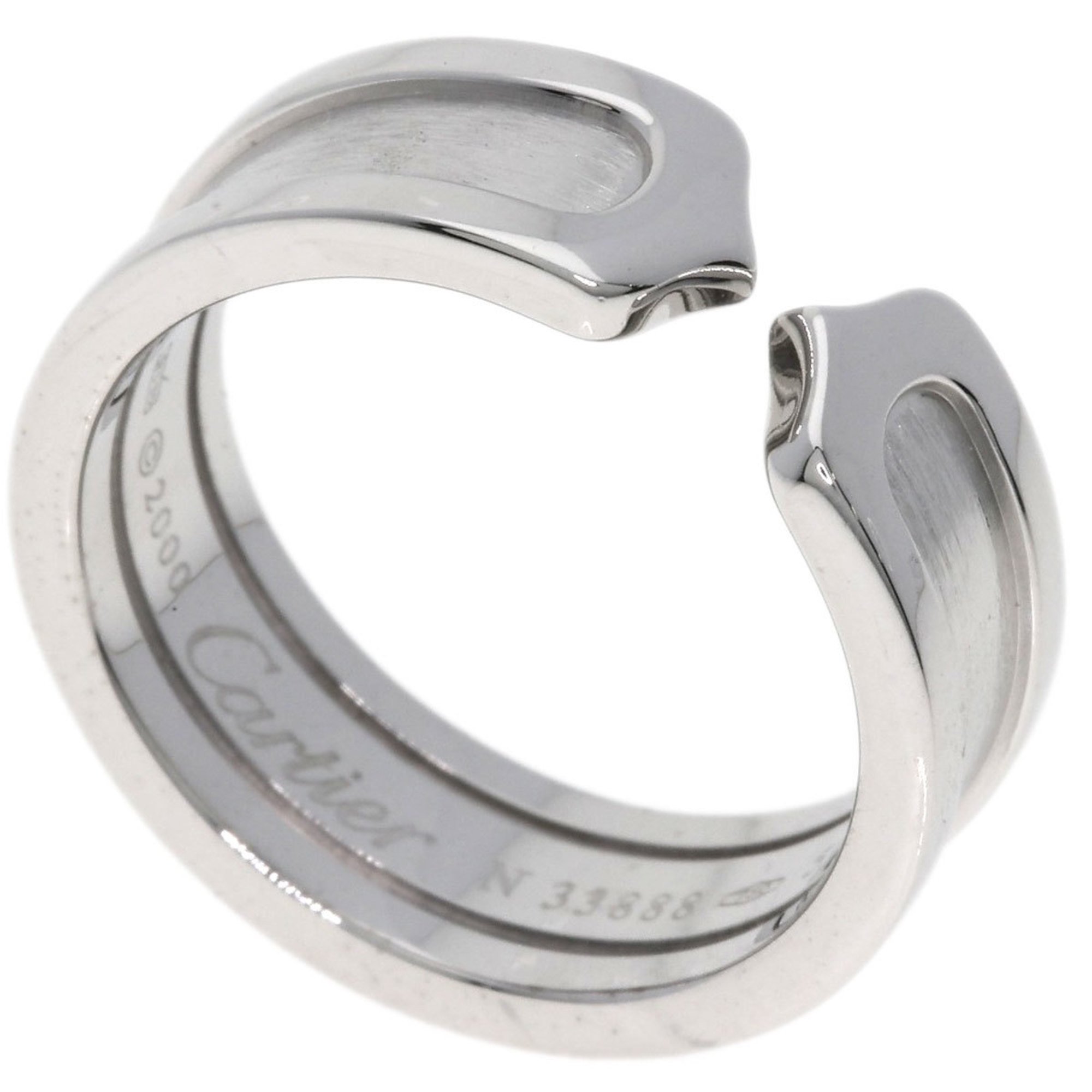 Cartier C2 Ring #50 Ring, 18K White Gold, Women's, CARTIER