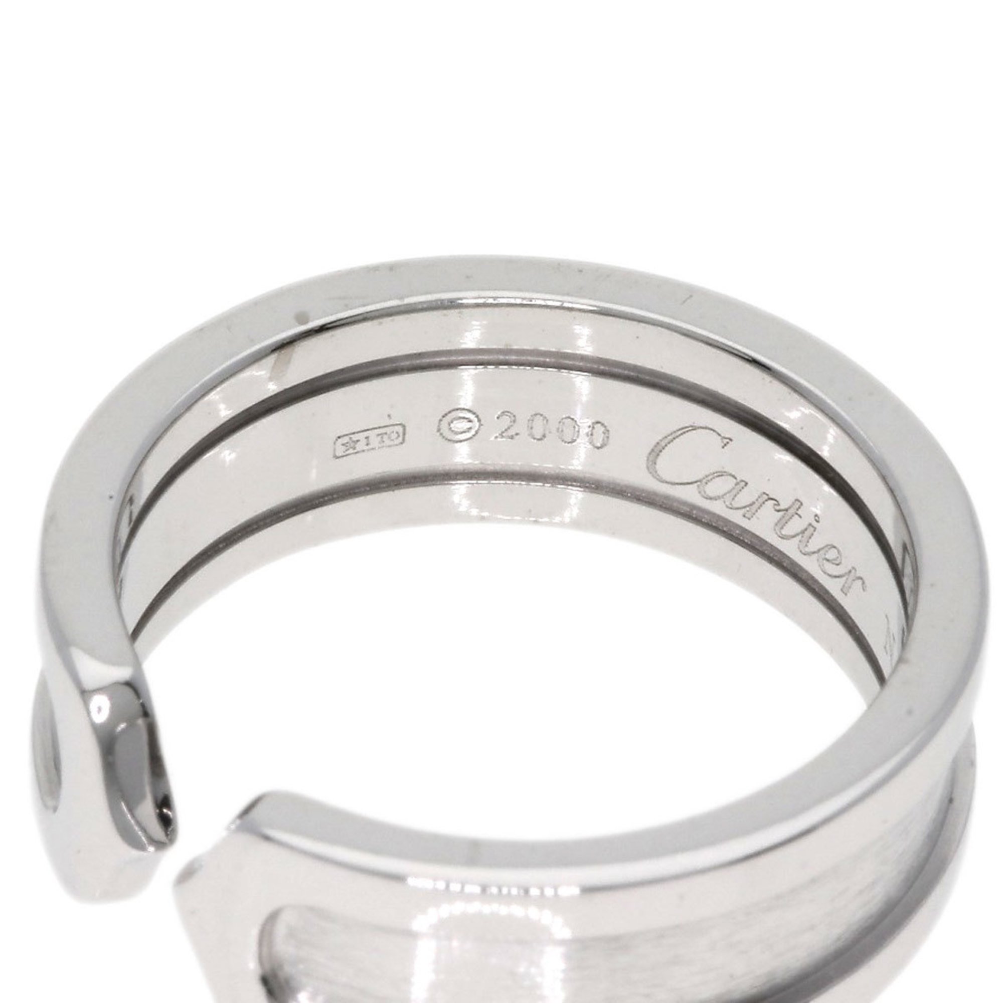 Cartier C2 Ring #50 Ring, 18K White Gold, Women's, CARTIER