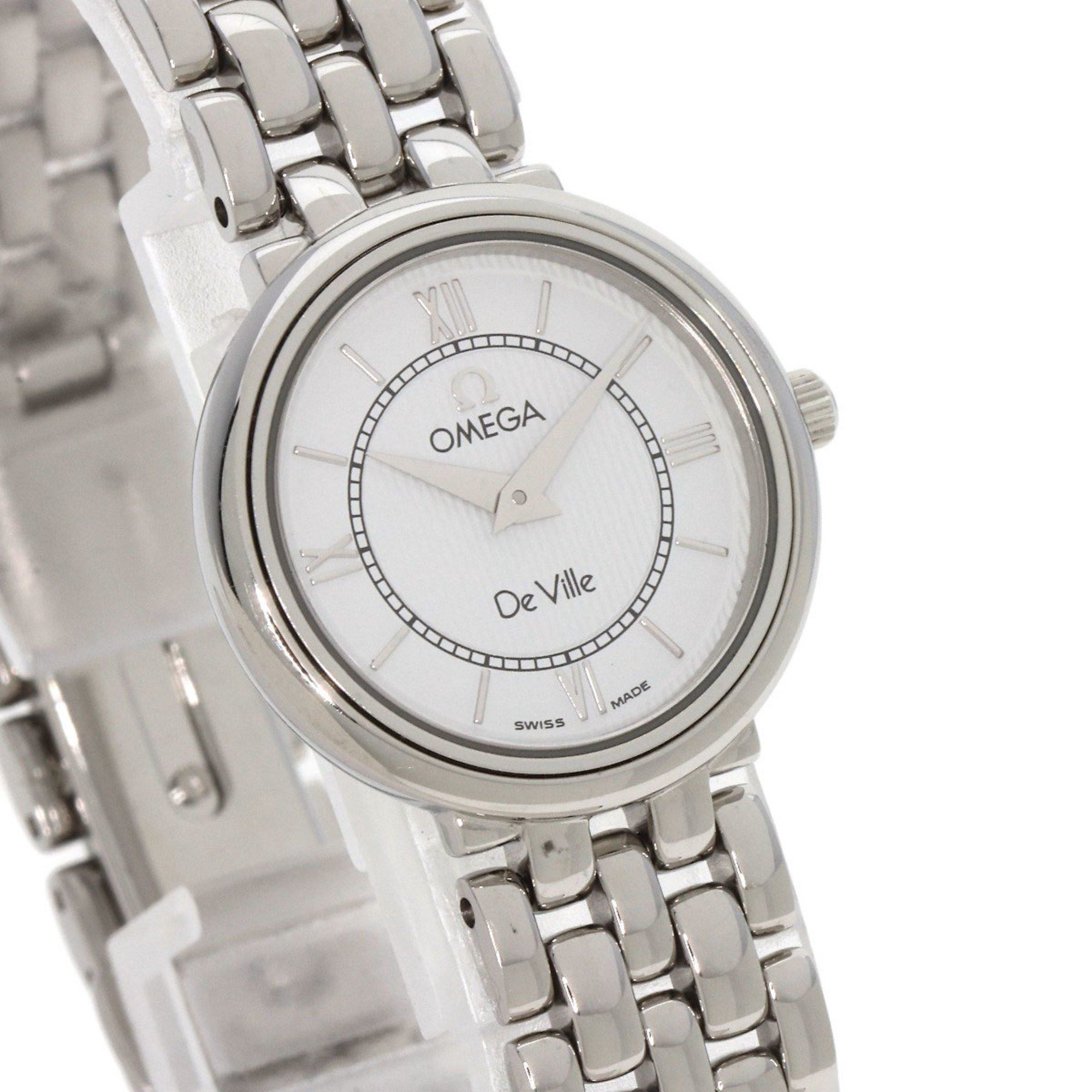 OMEGA De Ville Prestige Watch Stainless Steel SS Ladies