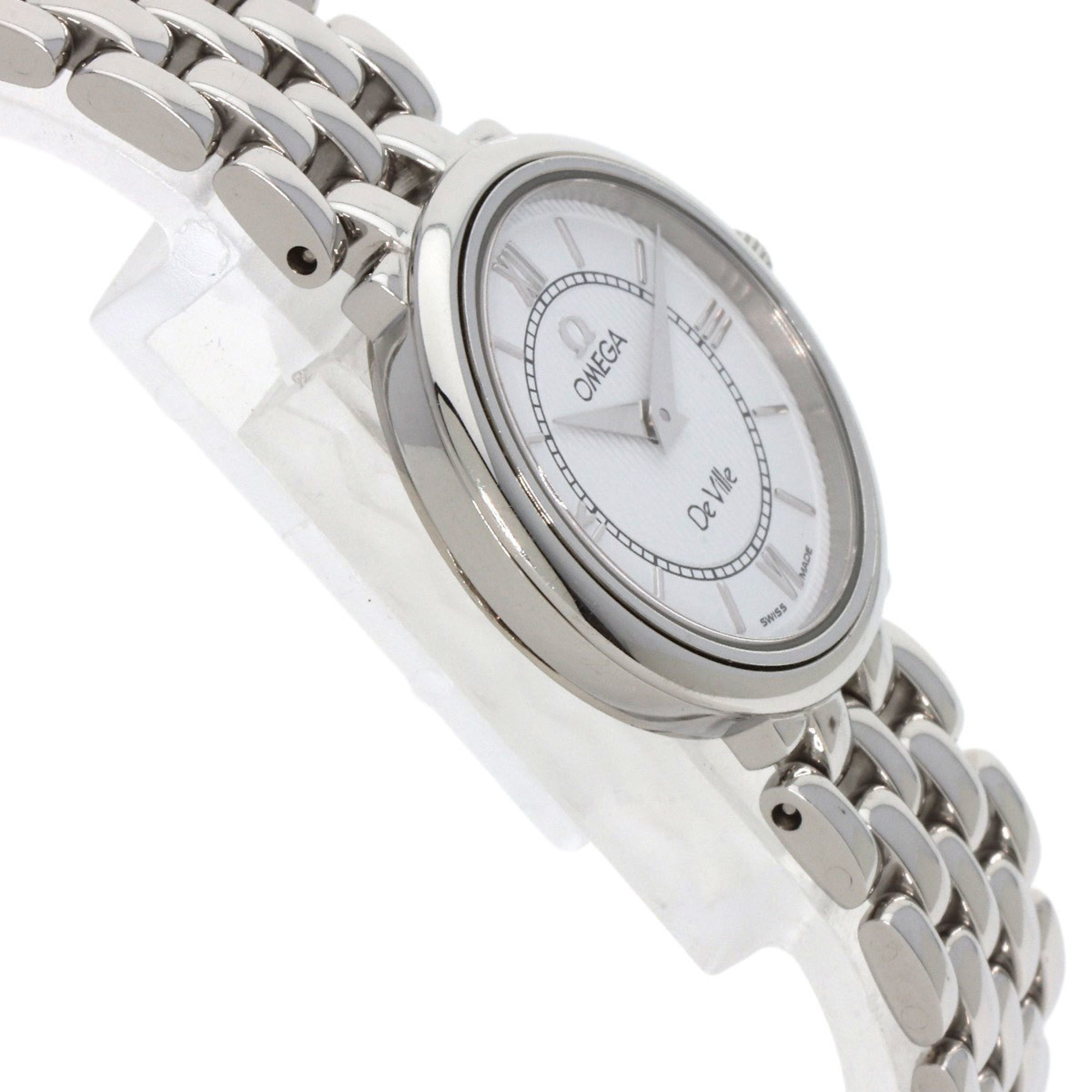 OMEGA De Ville Prestige Watch Stainless Steel SS Ladies