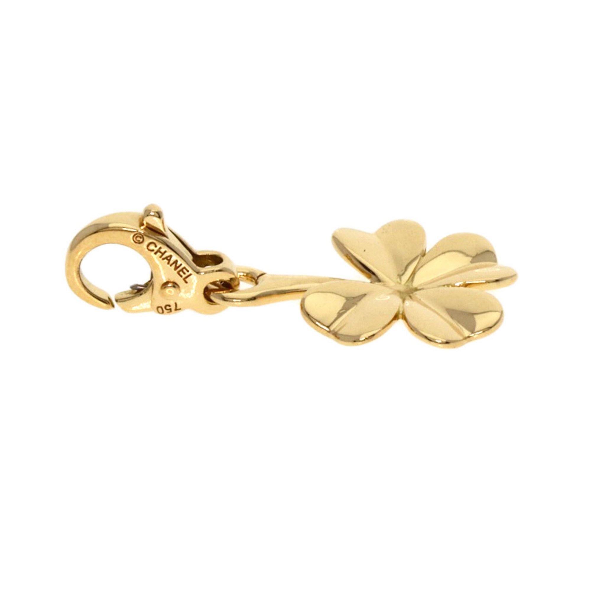 Chanel Clover Charm Pendant Top K18 Yellow Gold Women's CHANEL