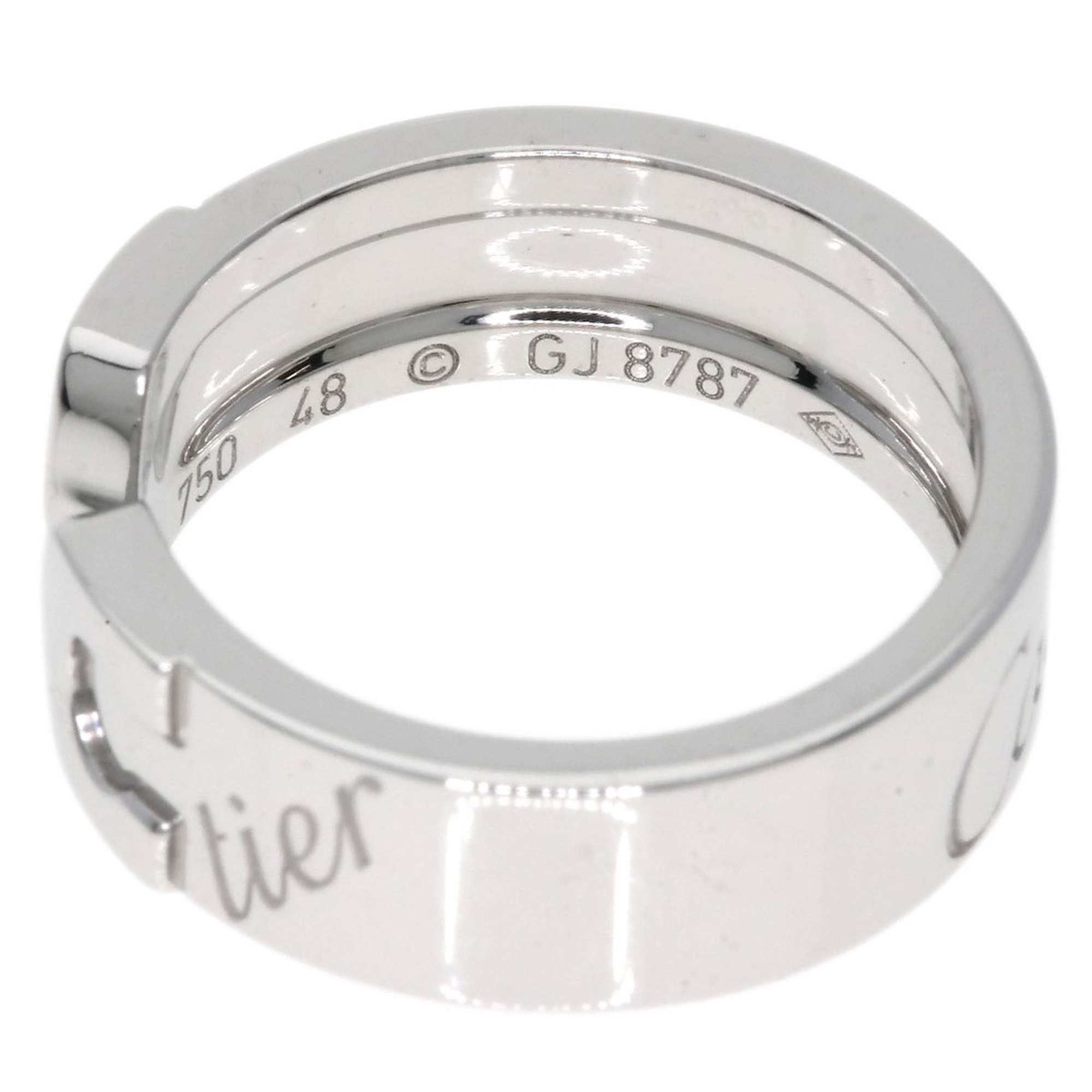 Cartier 2C Ring Signature 2007 Limited Edition #48 K18 White Gold Ladies CARTIER