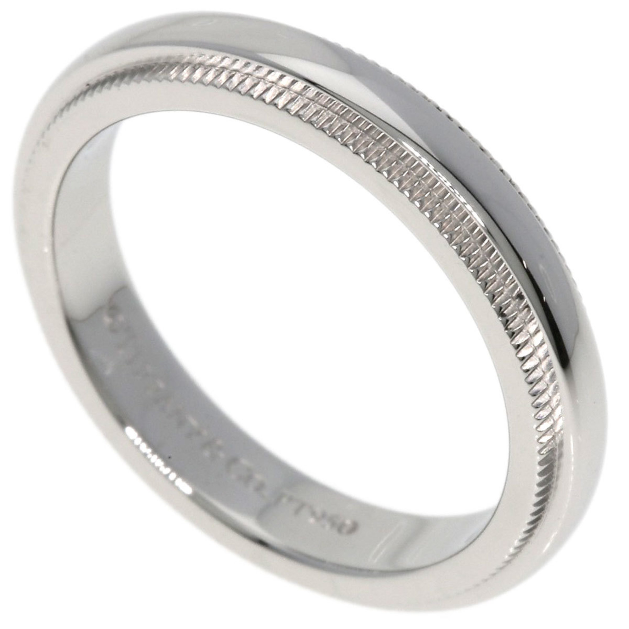 Tiffany & Co. Milgrain Ring, Platinum PT950, Women's, TIFFANY