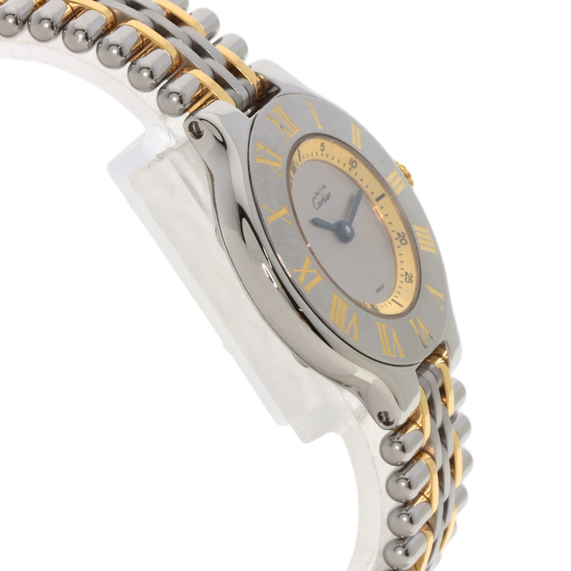 Cartier W10073F4 Must 21 Watch Stainless Steel SS SSxGP Ladies CARTIER