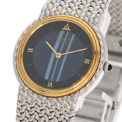 Seiko 5A70-0260 Credor Blue Agate Watch Stainless Steel SS 18KT Ladies SEIKO