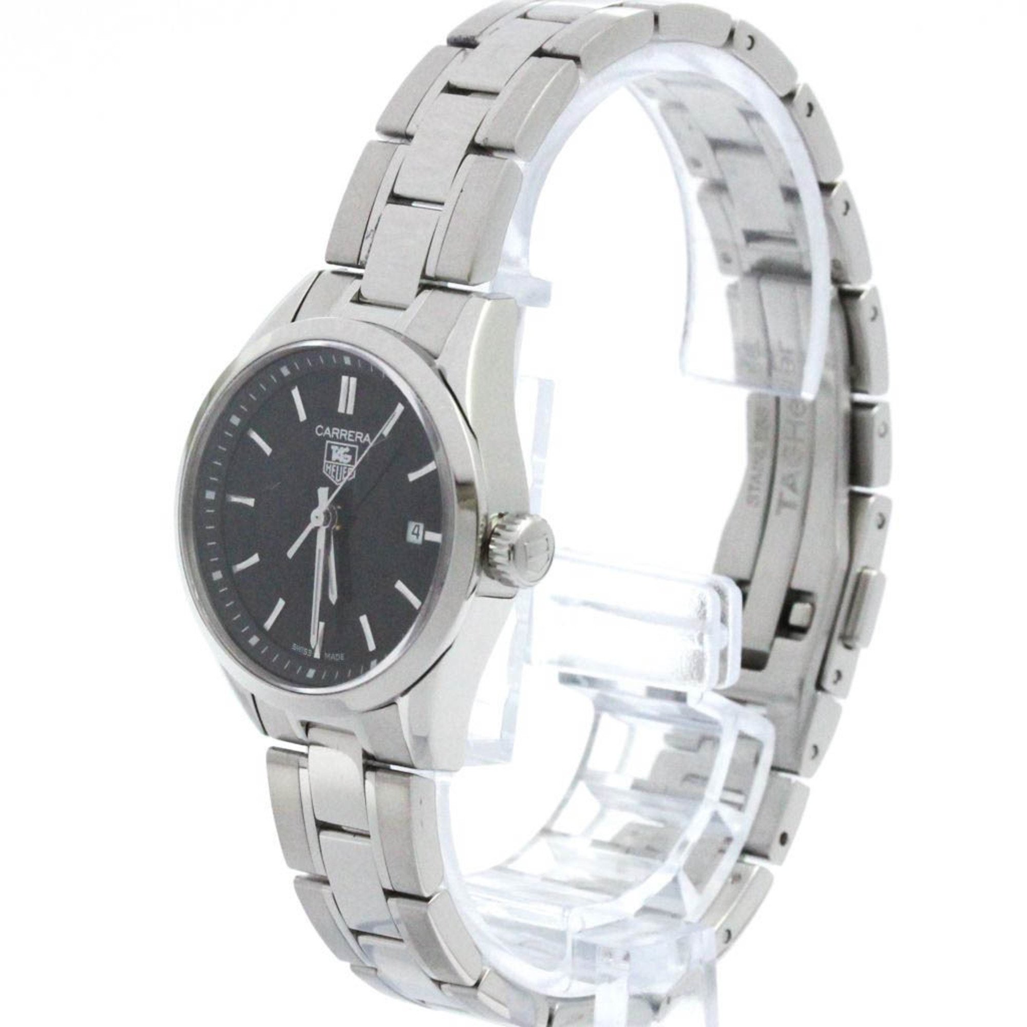 Polished TAG HEUER Carrera Stainless Steel Quartz Ladies Watch WV1414 BF573092