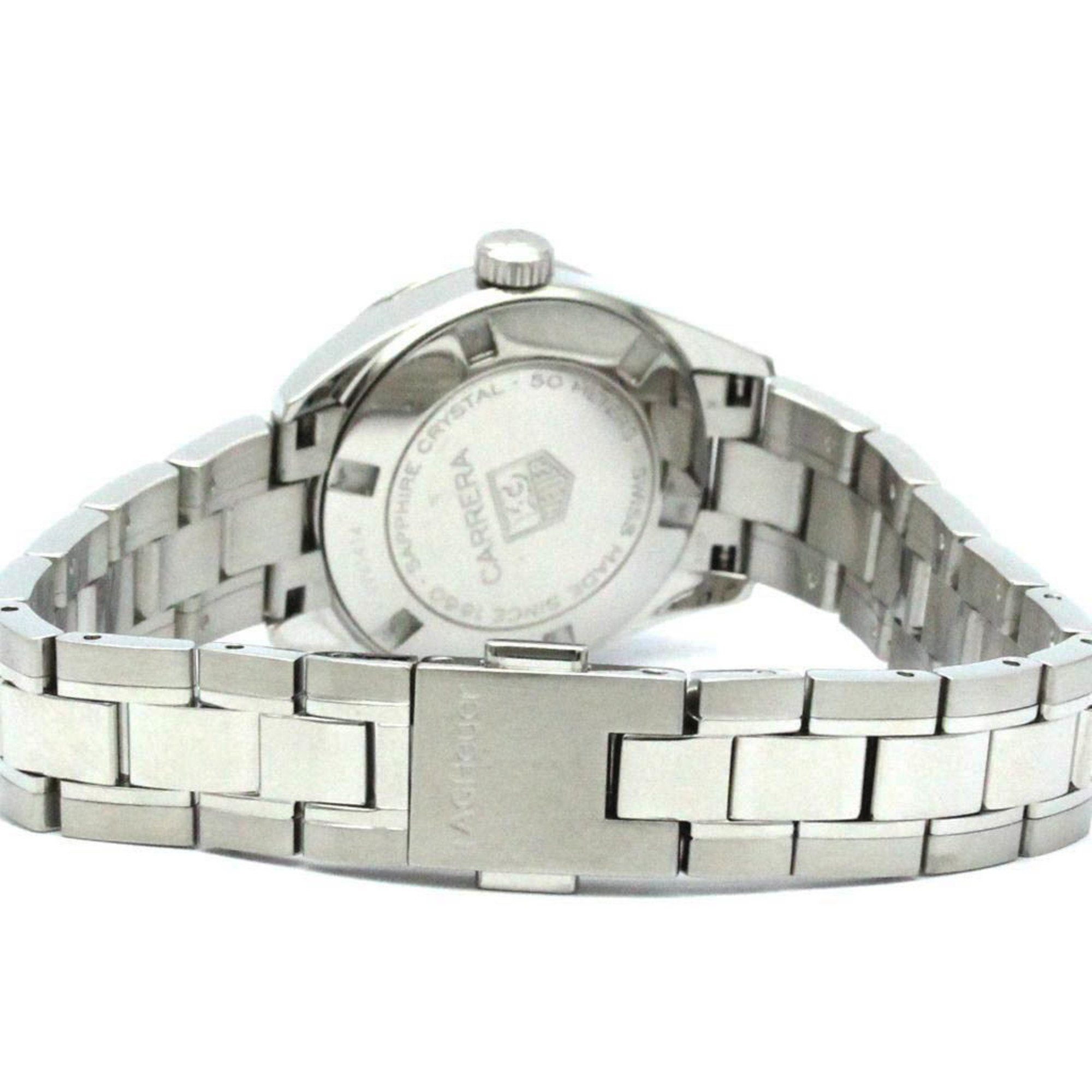 Polished TAG HEUER Carrera Stainless Steel Quartz Ladies Watch WV1414 BF573092