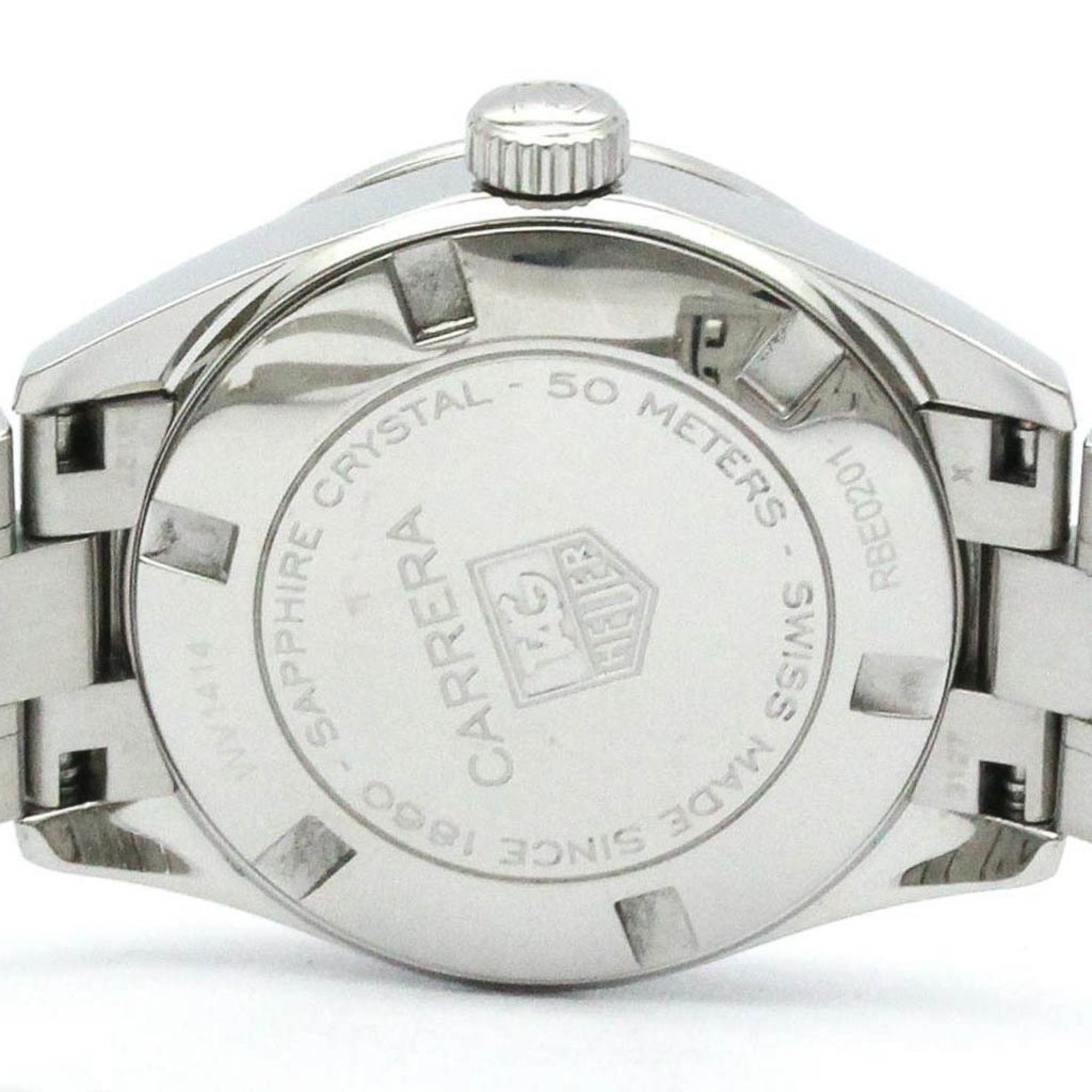 Polished TAG HEUER Carrera Stainless Steel Quartz Ladies Watch WV1414 BF573092