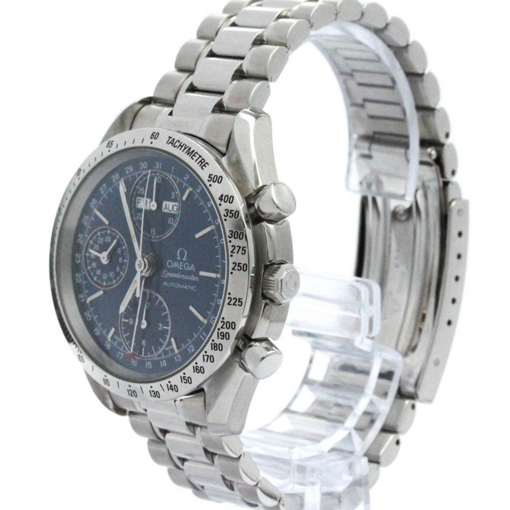 Polished OMEGA Speedmaster Triple Date Steel Automatic Watch 3521.80 BF573232