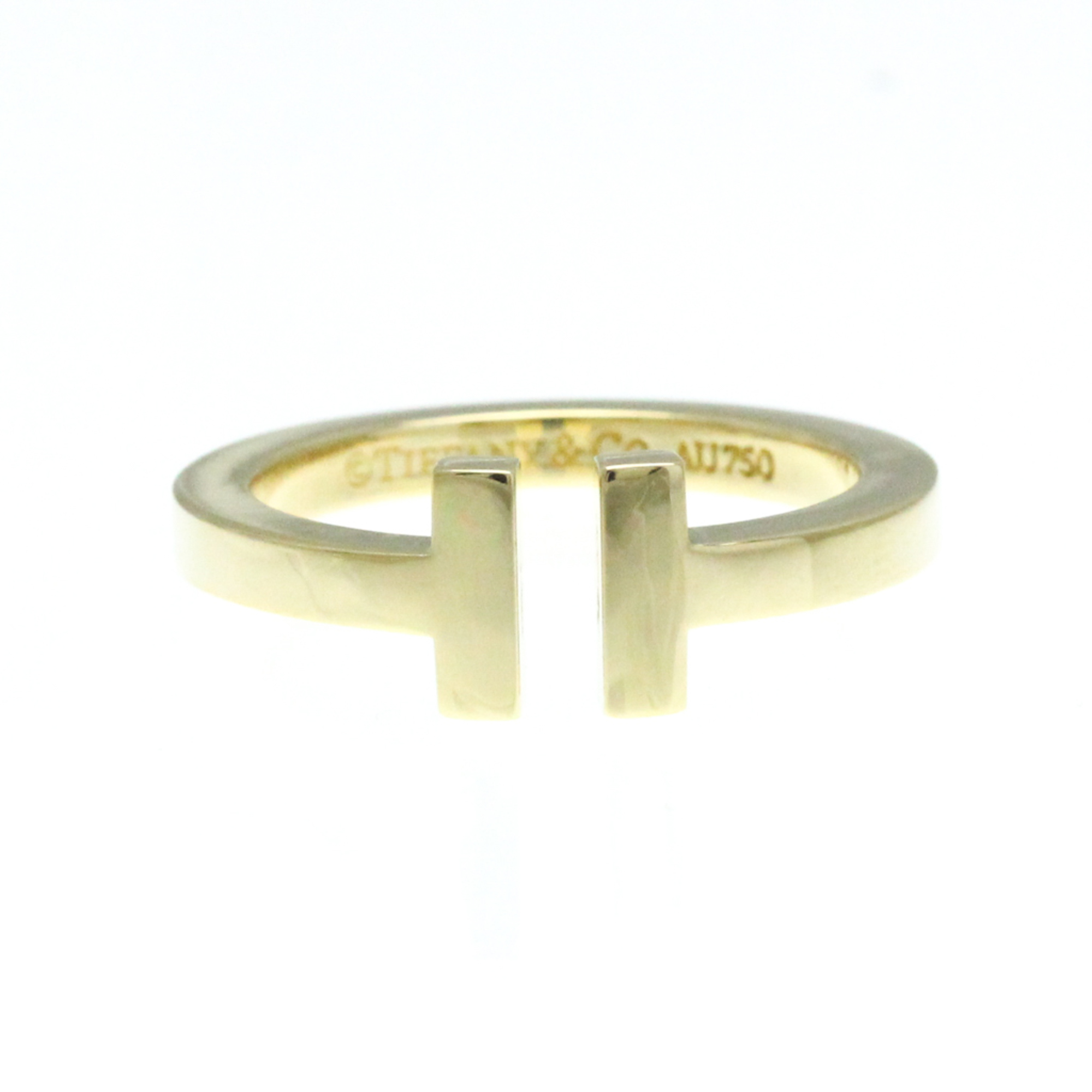 Tiffany T Square Ring Yellow Gold (18K) Fashion No Stone Band Ring Gold