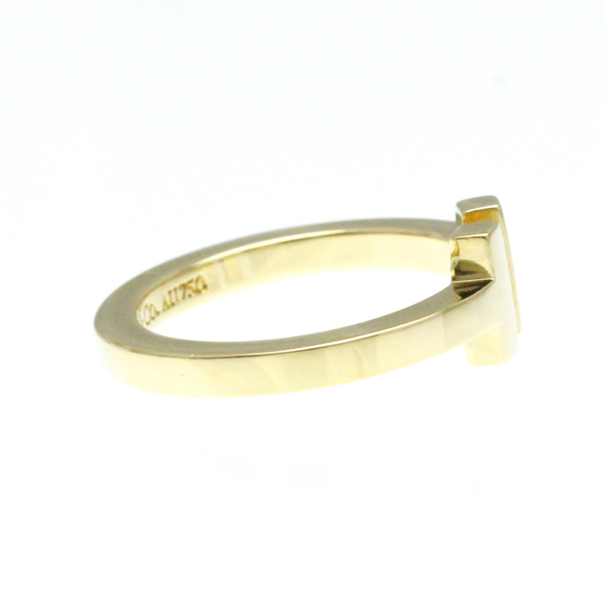 Tiffany T Square Ring Yellow Gold (18K) Fashion No Stone Band Ring Gold