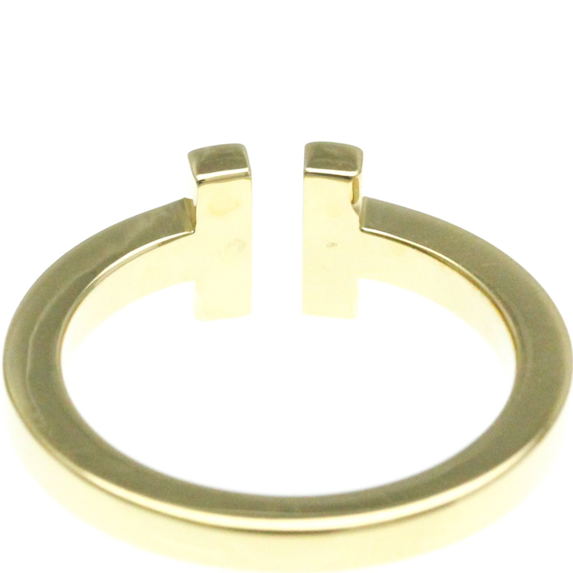 Tiffany T Square Ring Yellow Gold (18K) Fashion No Stone Band Ring Gold