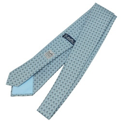 HERMES Hermes tie Chaine d'Ancre 100% silk light blue