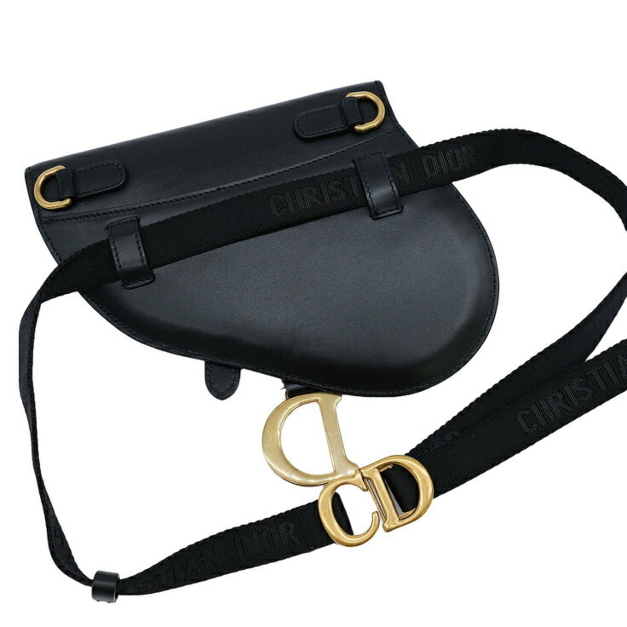 Christian Dior Saddle Bag, Waist Shoulder Body Black