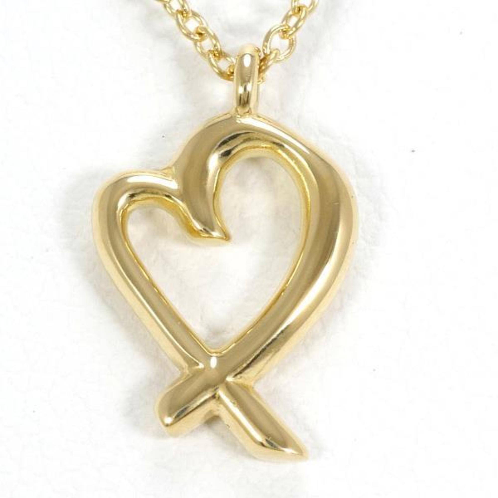 Tiffany Loving Heart K18YG Necklace Total weight approx. 2.3g 41cm