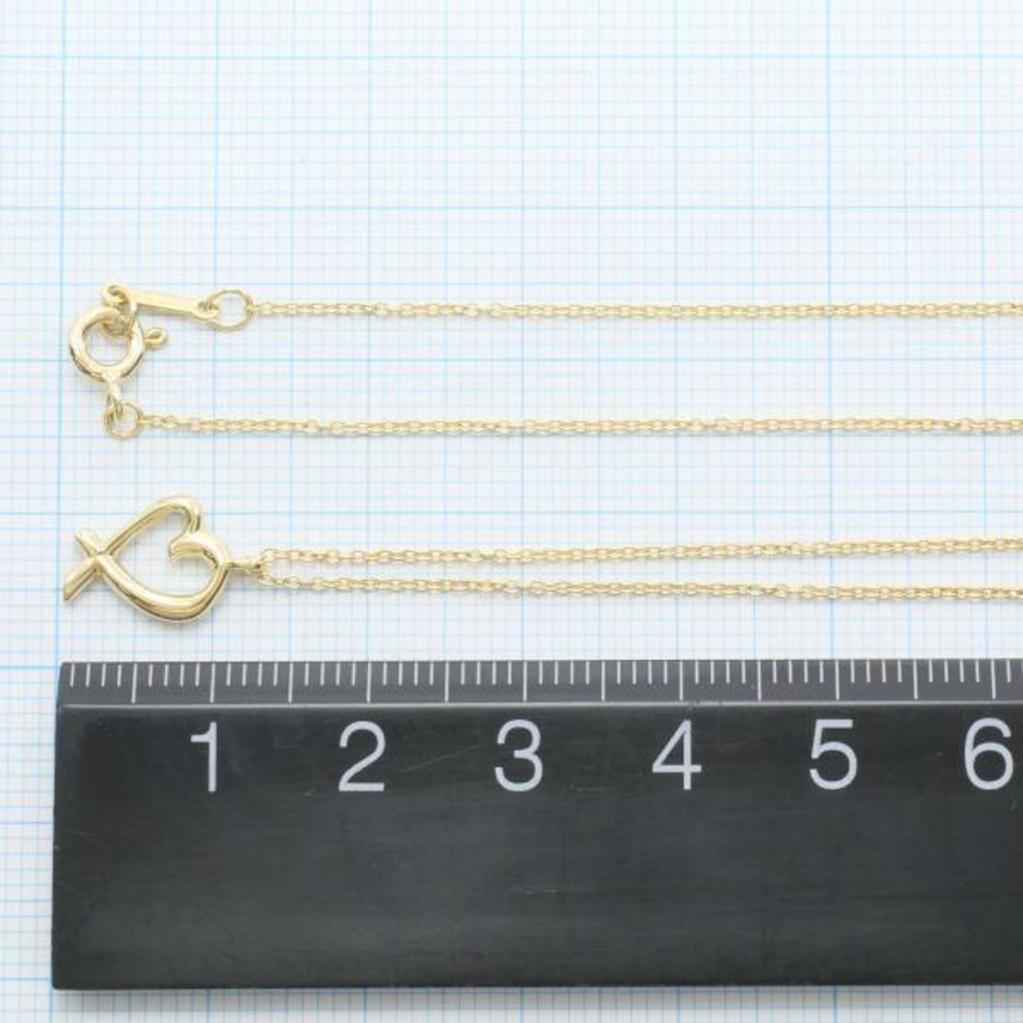 Tiffany Loving Heart K18YG Necklace Total weight approx. 2.3g 41cm