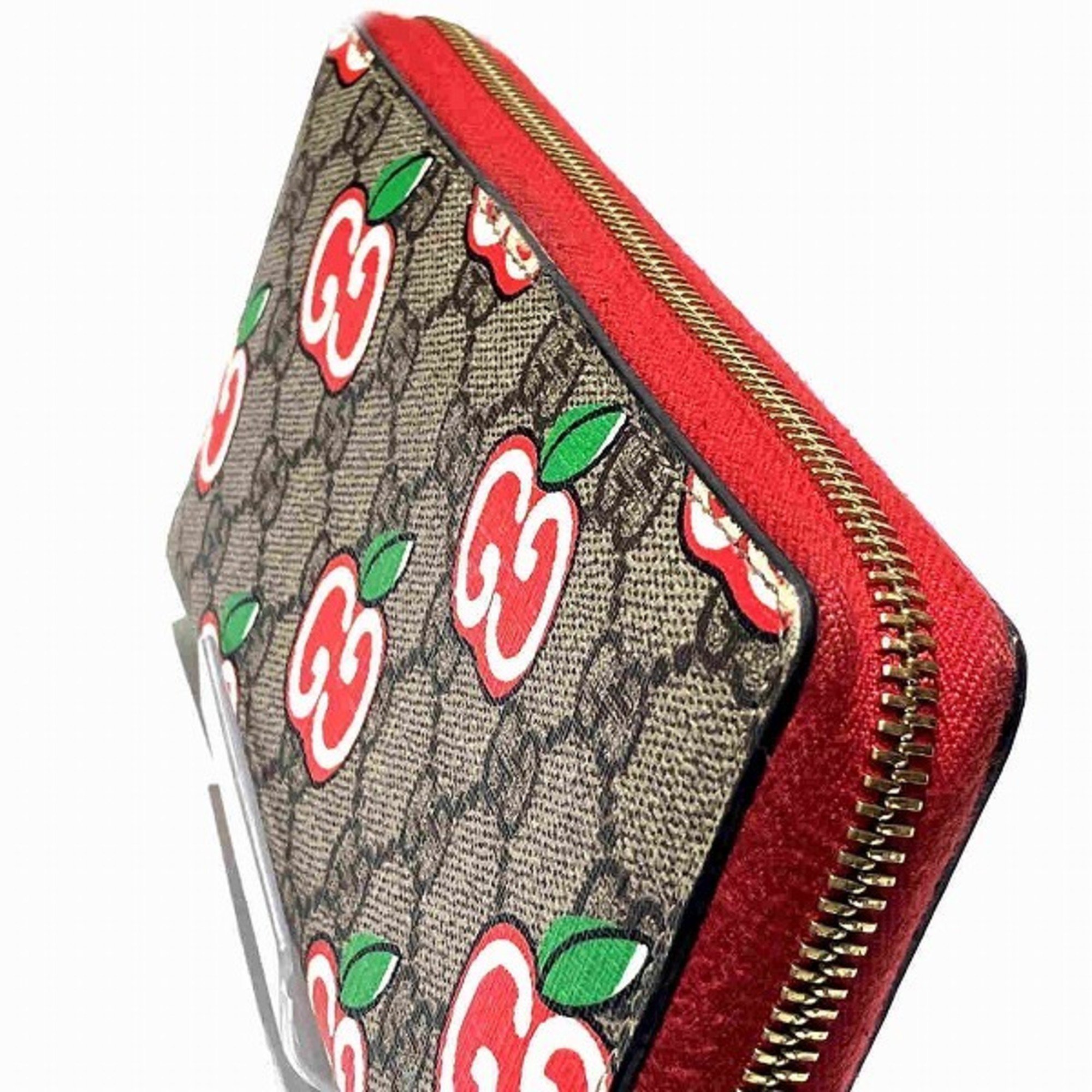 GUCCI GG Supreme Apple Collection Round Wallet 624880 Long for Women