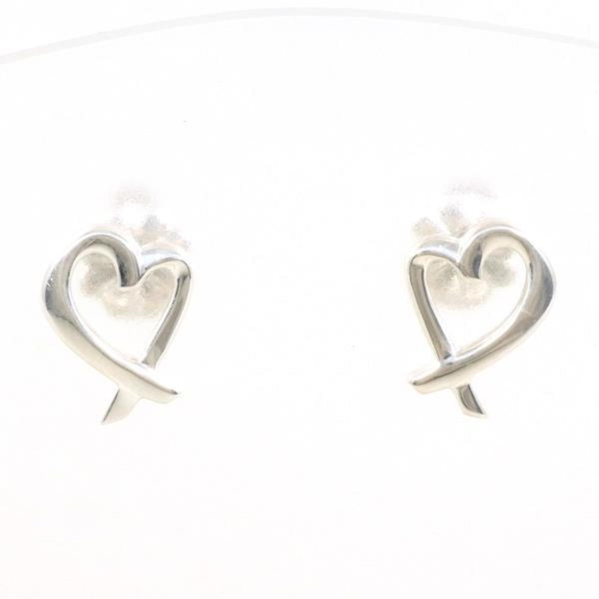 Tiffany Loving Heart Silver Earrings Total weight approx. 1.1g