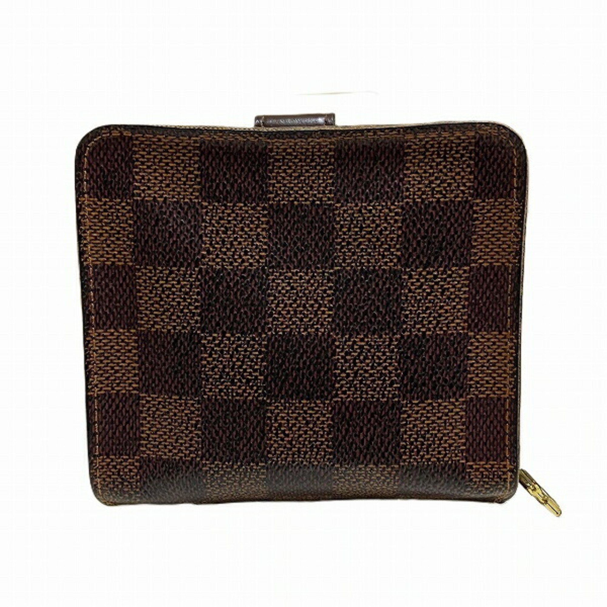 Louis Vuitton Damier Compact Zip N61668 Bi-fold Wallet for Men and Women