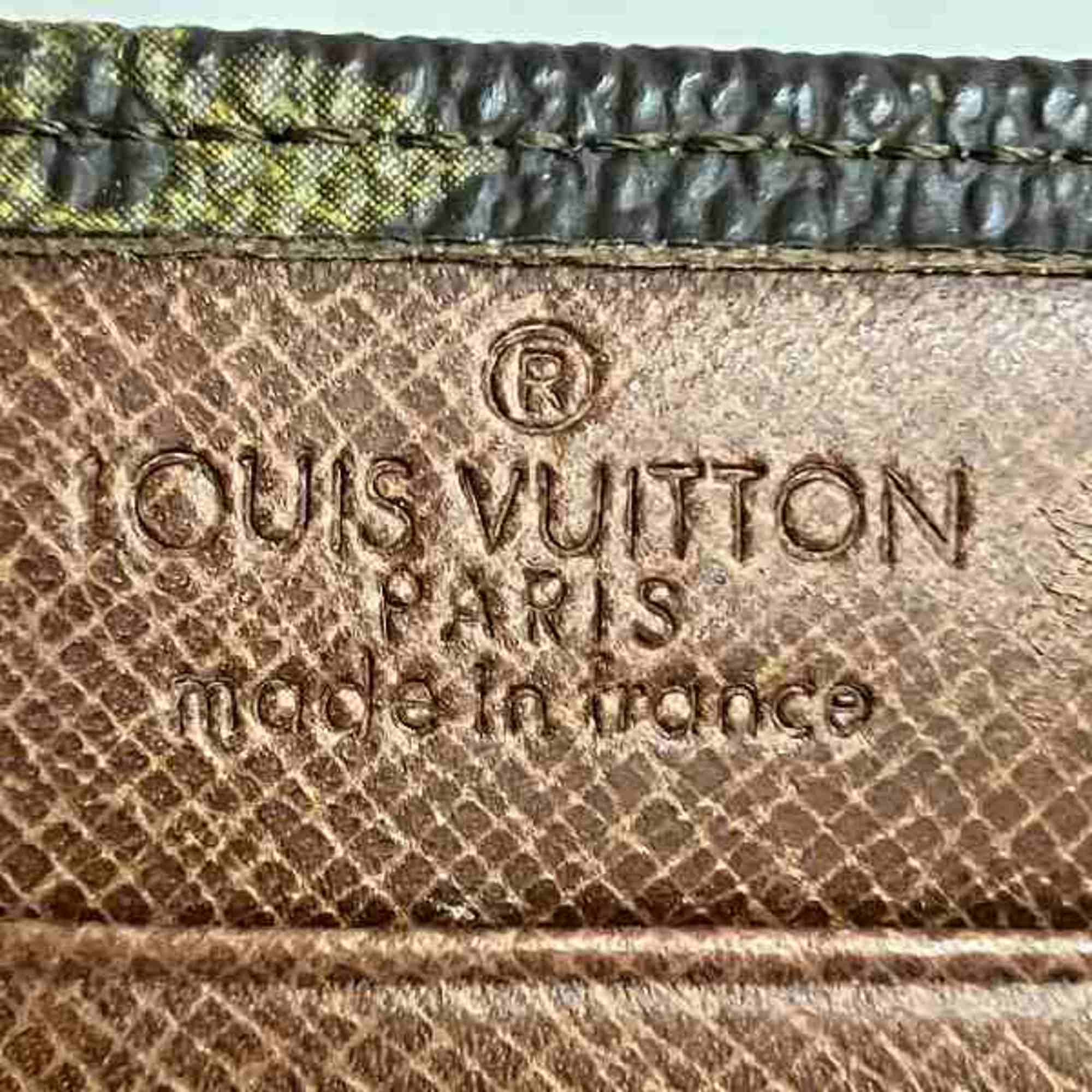 Louis Vuitton Monogram Portomo Ebine M61660 W Bi-fold Wallet for Men and Women