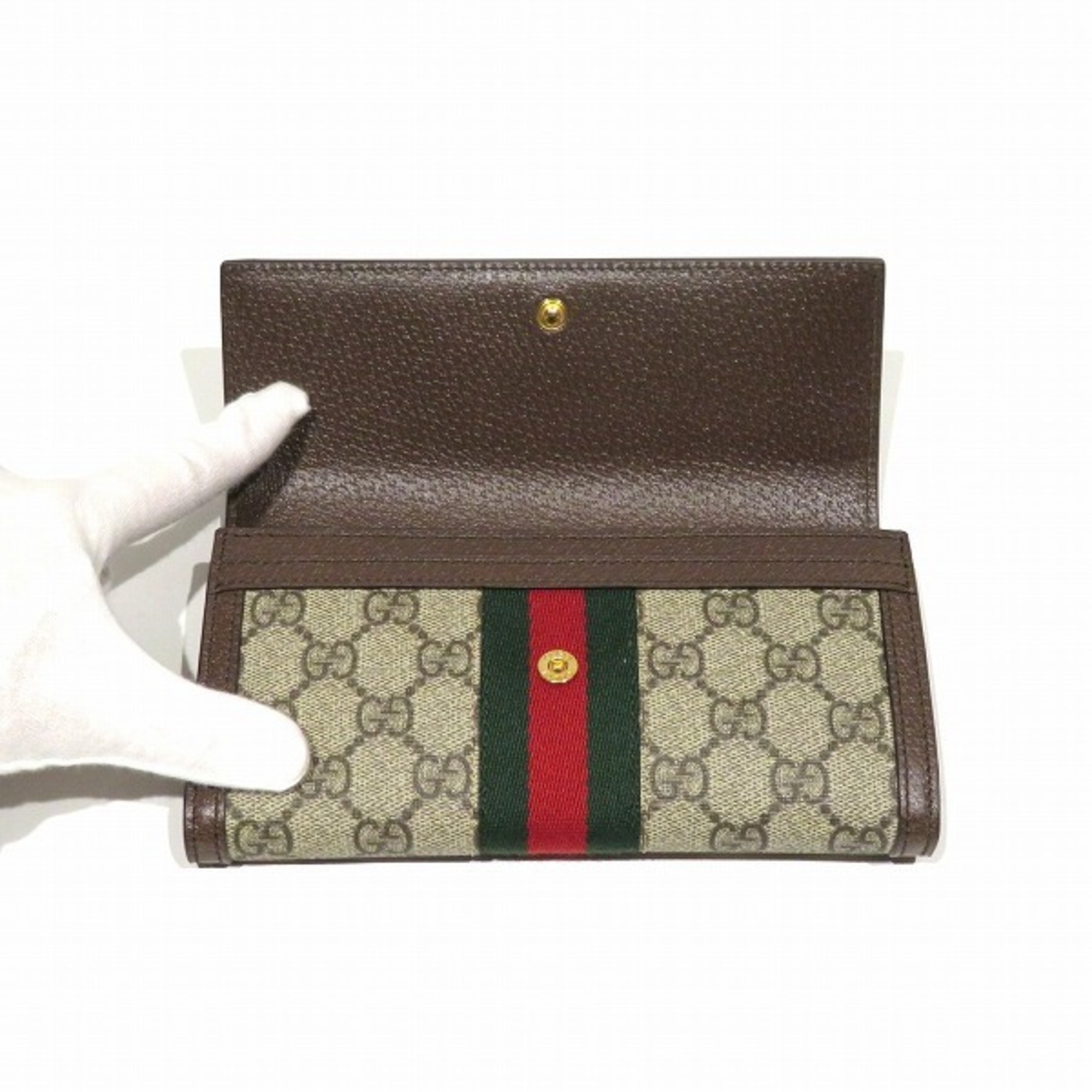 GUCCI Sherry Line Ophidia GG Continental 523153 Long Wallet Bi-fold for Women