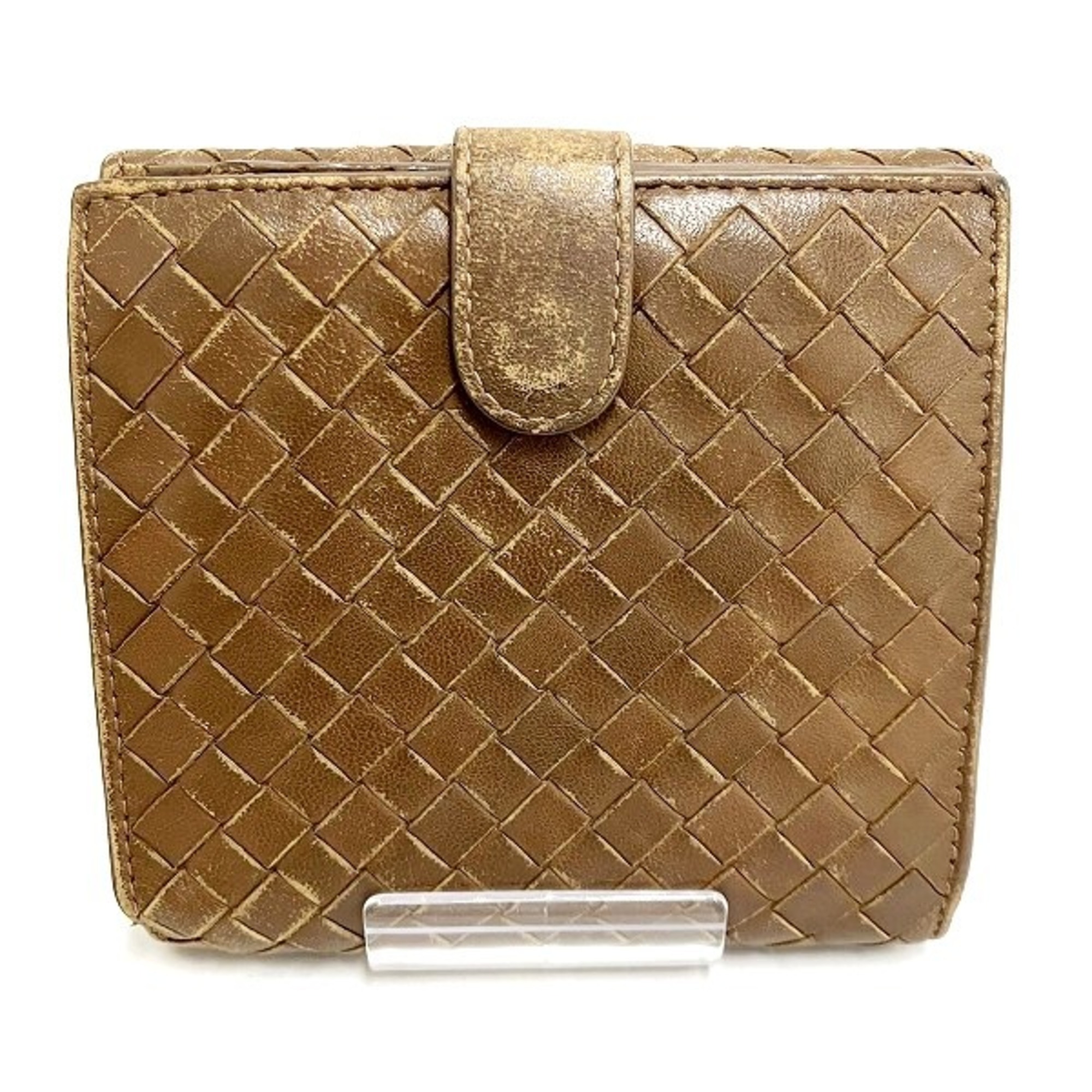 Bottega Veneta Intrecciato Brown W Bi-fold Wallet for Men and Women