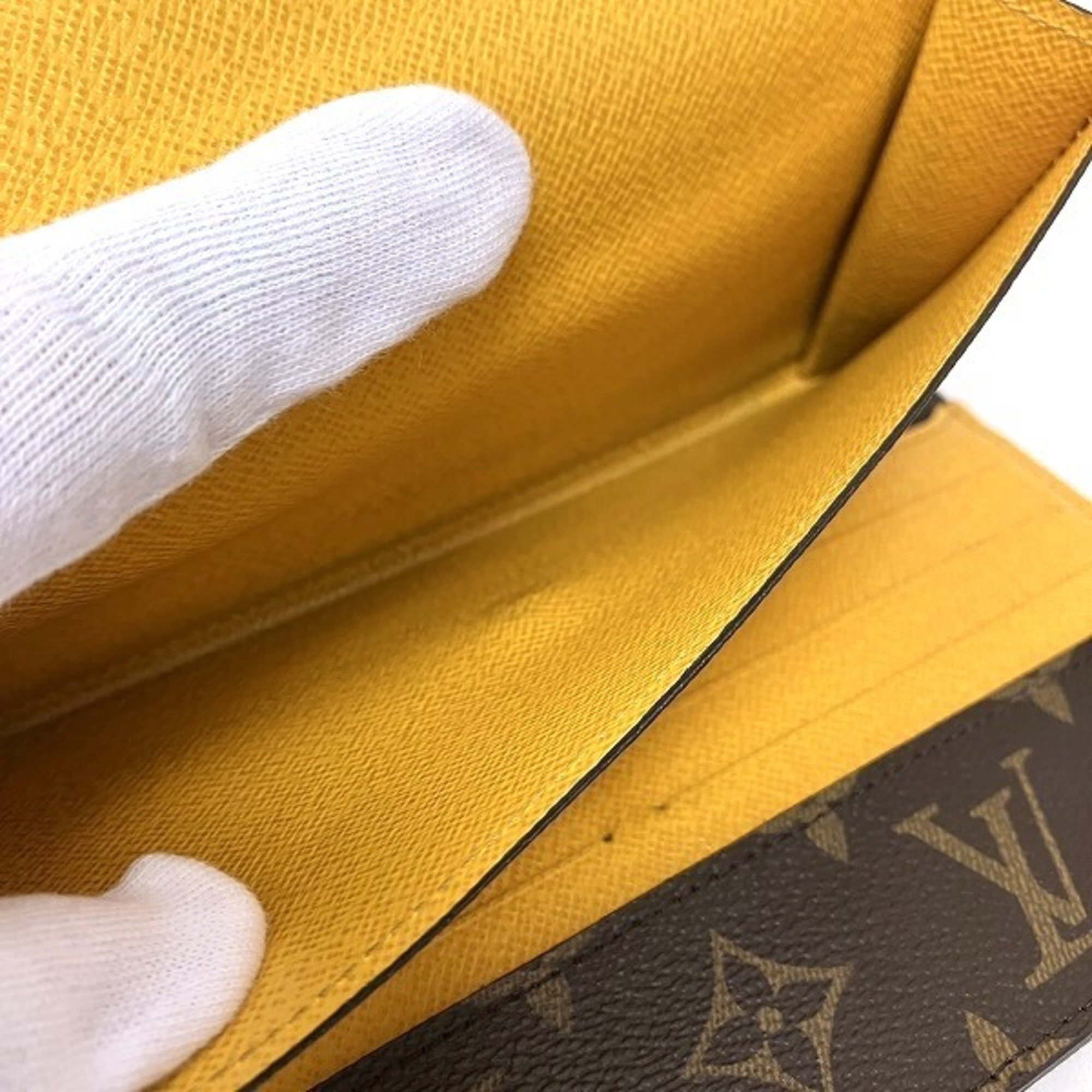 Louis Vuitton Monogram Portefeuille Marie Roulon M60506 Citron Long Wallet Tri-fold for Women