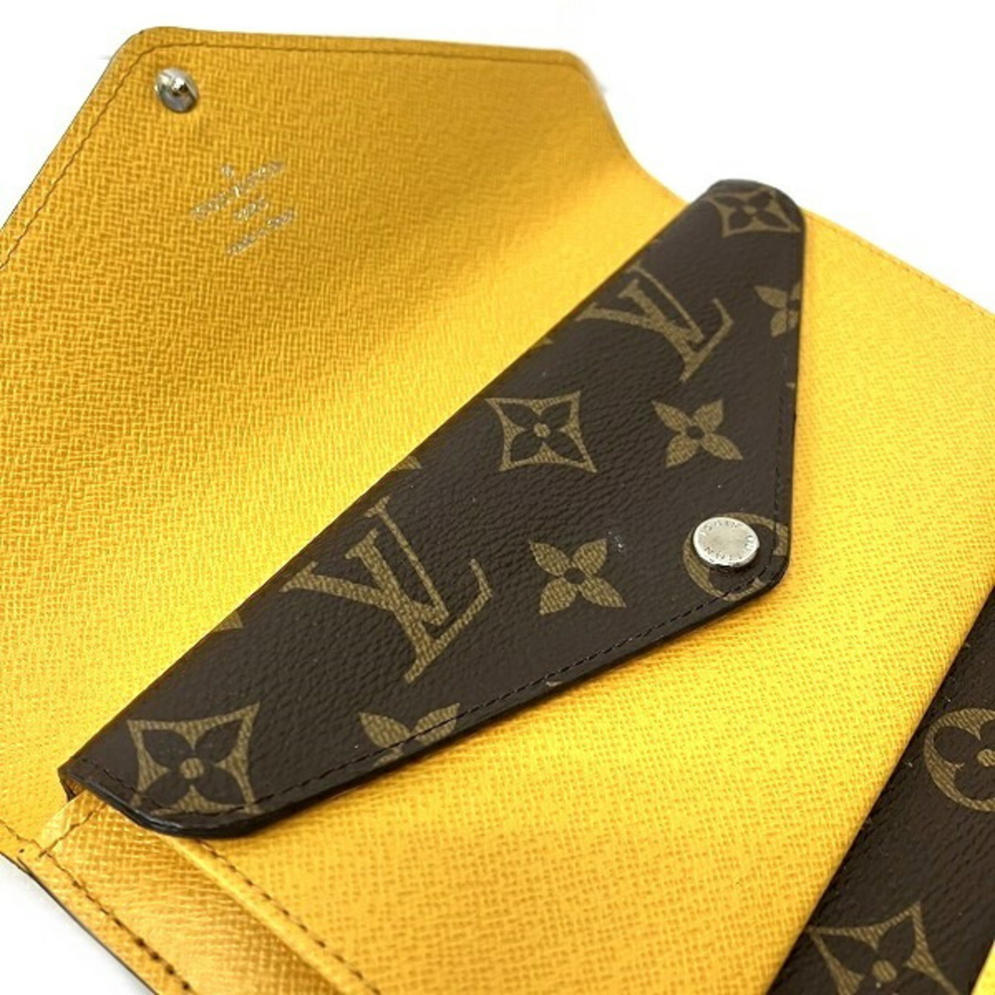 Louis Vuitton Monogram Portefeuille Marie Roulon M60506 Citron Long Wallet Tri-fold for Women