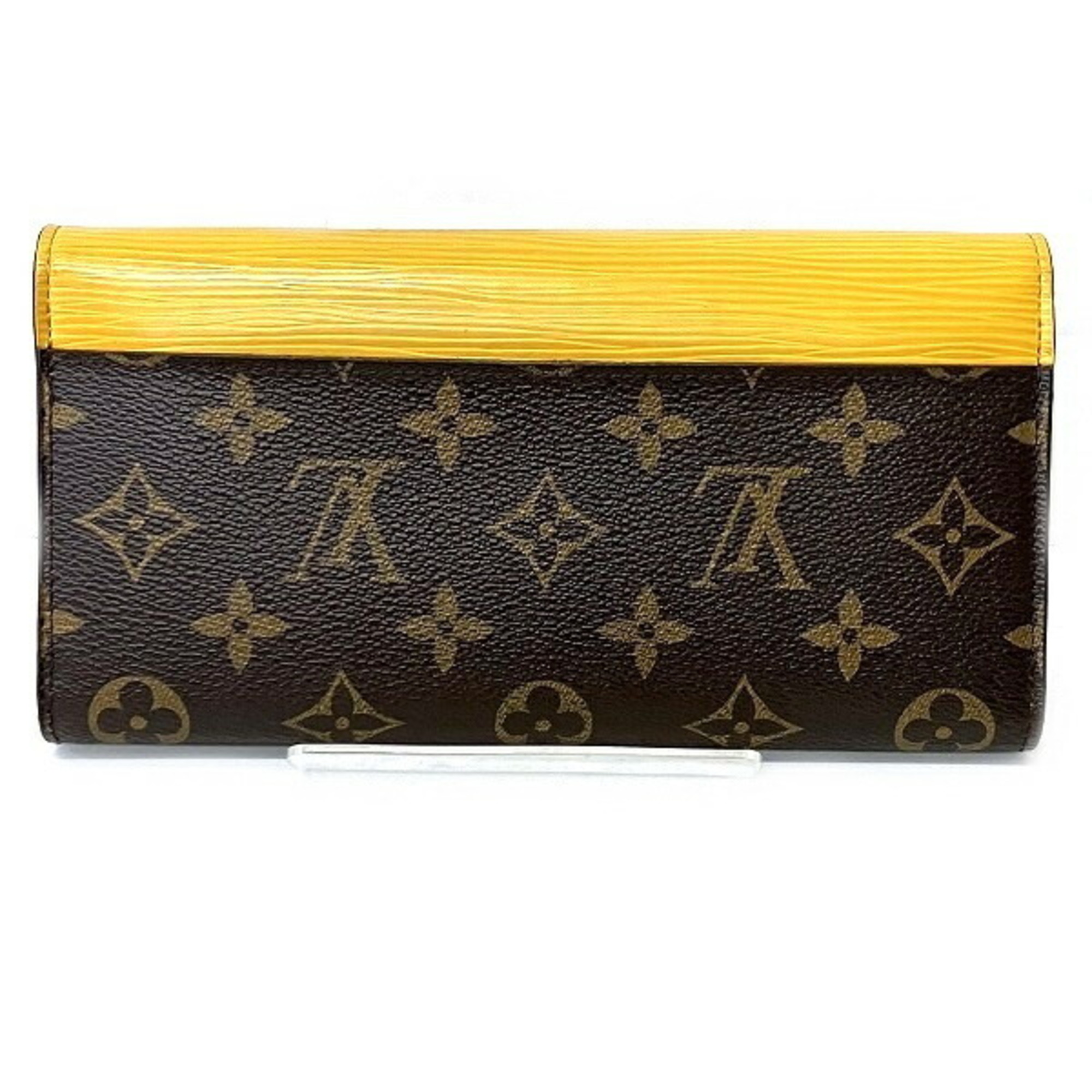 Louis Vuitton Monogram Portefeuille Marie Roulon M60506 Citron Long Wallet Tri-fold for Women