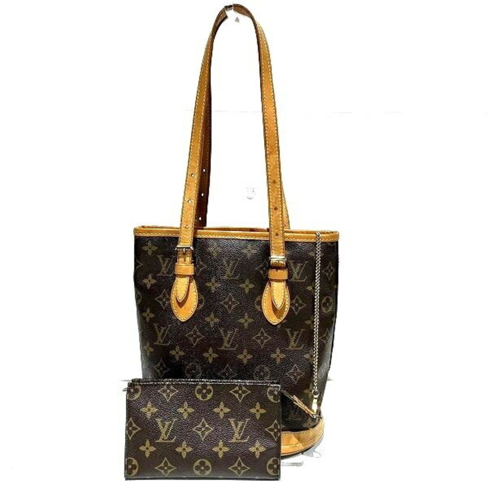 Louis Vuitton Monogram Petit Bucket M42238 Bag Tote Shoulder Men's Women's