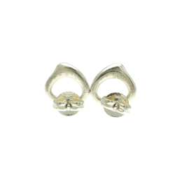 Tiffany Open Heart No Stone Silver 925 Stud Earrings Silver