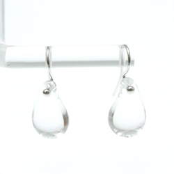 Tiffany Teardrop Crystal Earrings Crystal Platinum Drop Earrings Silver