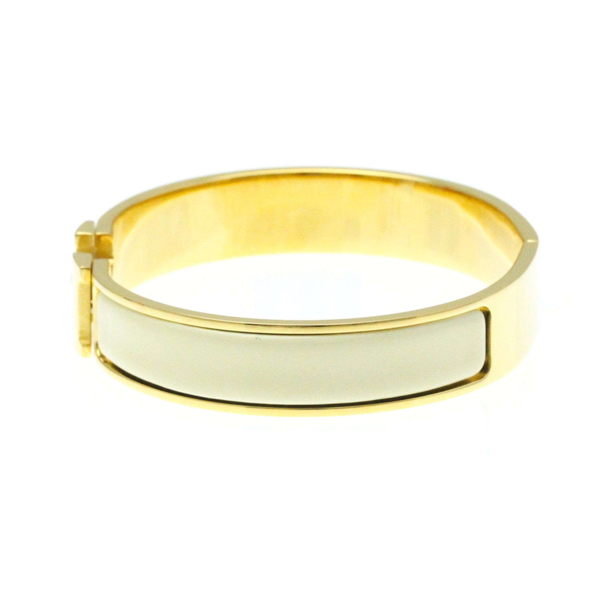 Hermes Click Clack H Bangle Beige,Gold Gold Plated