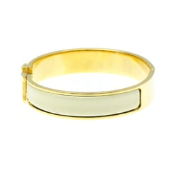 Hermes Click Clack H No Stone Bangle Beige,Gold Gold Plated