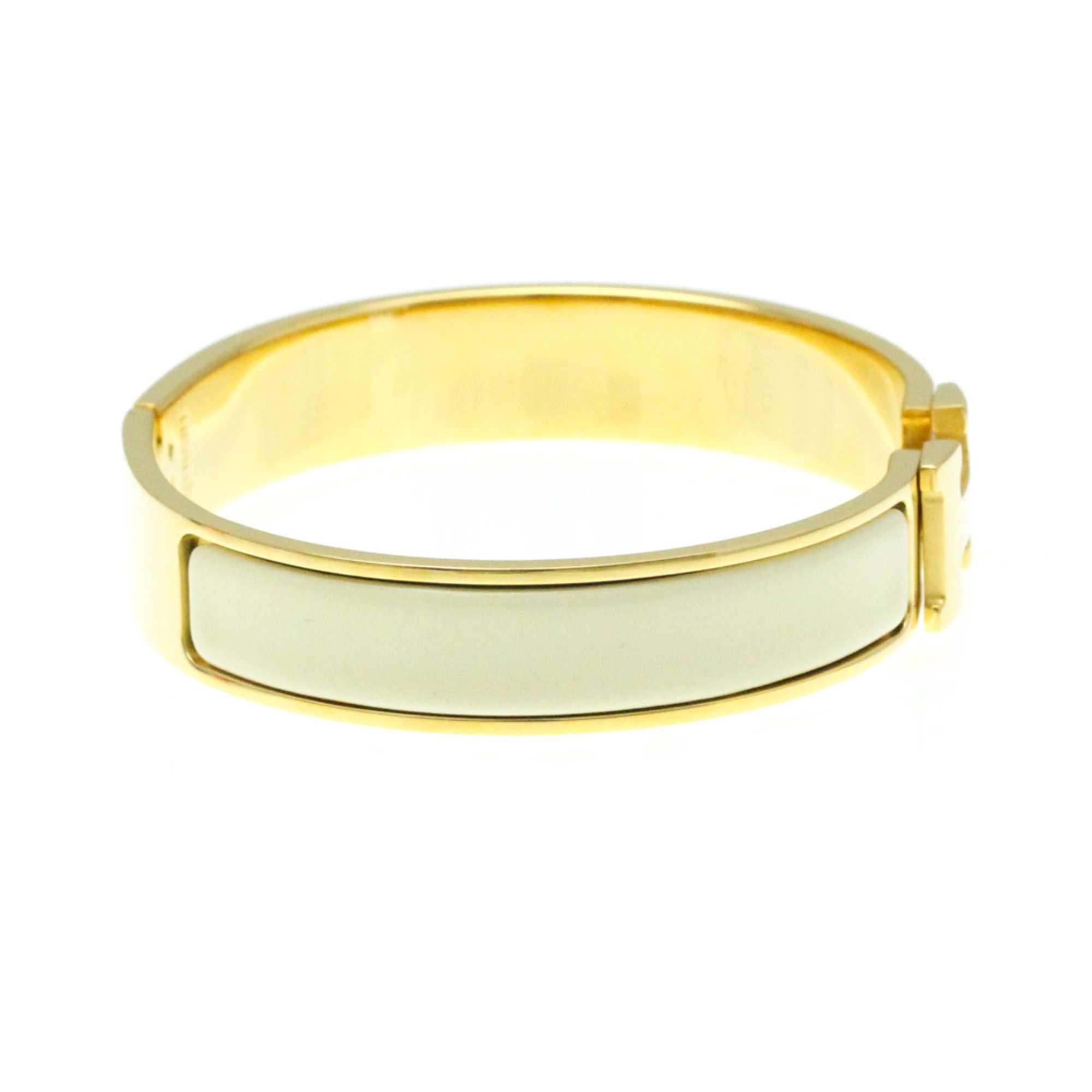 Hermes Click Clack H Bangle Beige,Gold Gold Plated