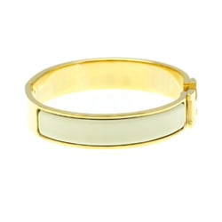 Hermes Click Clack H No Stone Bangle Beige,Gold Gold Plated