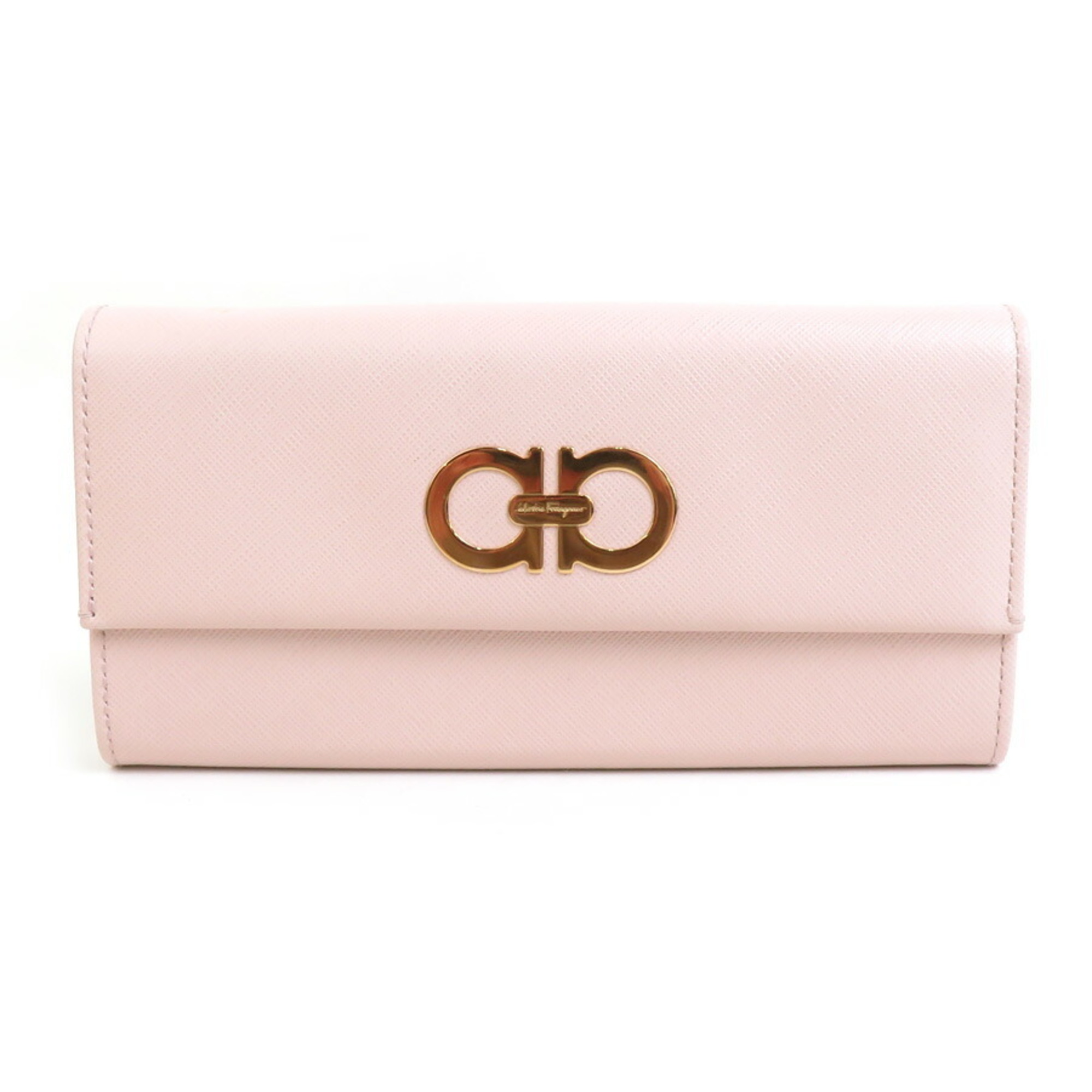 Salvatore Ferragamo Long Wallet Gancini Leather Pink Women's h30421a