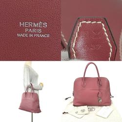 Hermes HERMES Handbag Bolide Relax 35 Veau Sikkim Rosewood Women's a0426