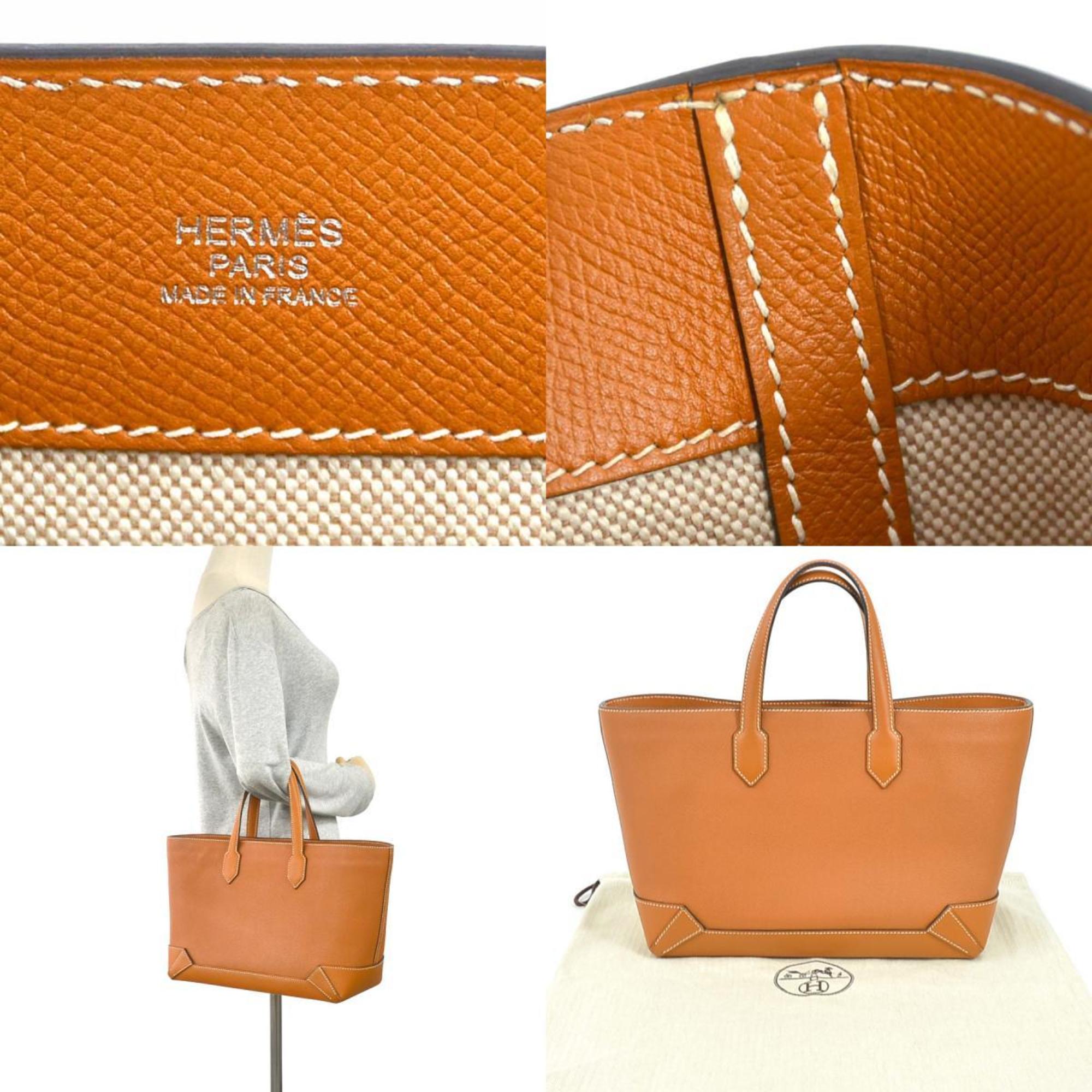 Hermes HERMES Handbag Tote Bag Maxi Box Cabas 30 Evercolor Veau Epsom Toffee Men's Women's 99948i