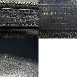 Saint Laurent shoulder bag in embossed leather, black, for women, 620663 z1953