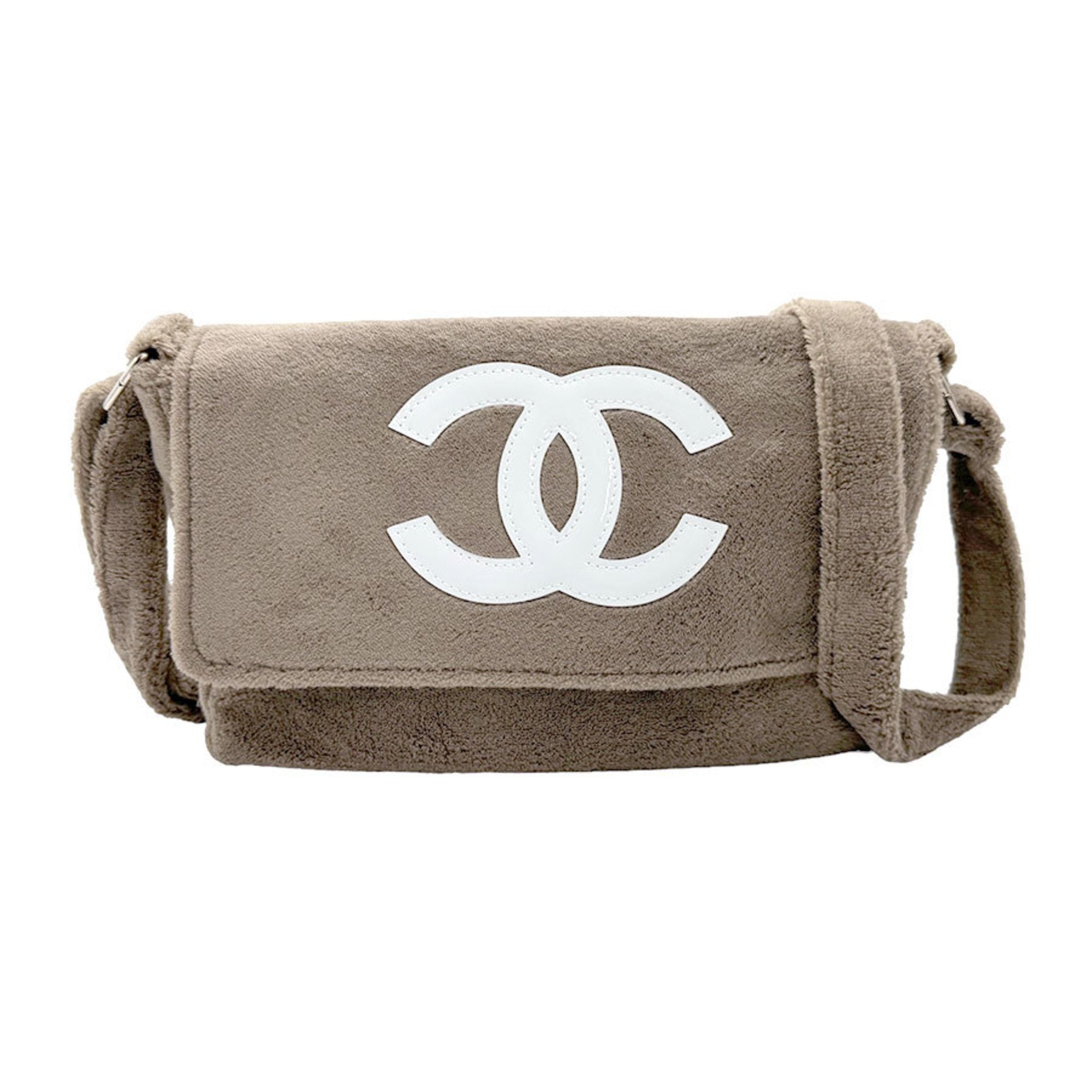 CHANEL Shoulder Bag Pile Enamel Brown Men's Women's z2011